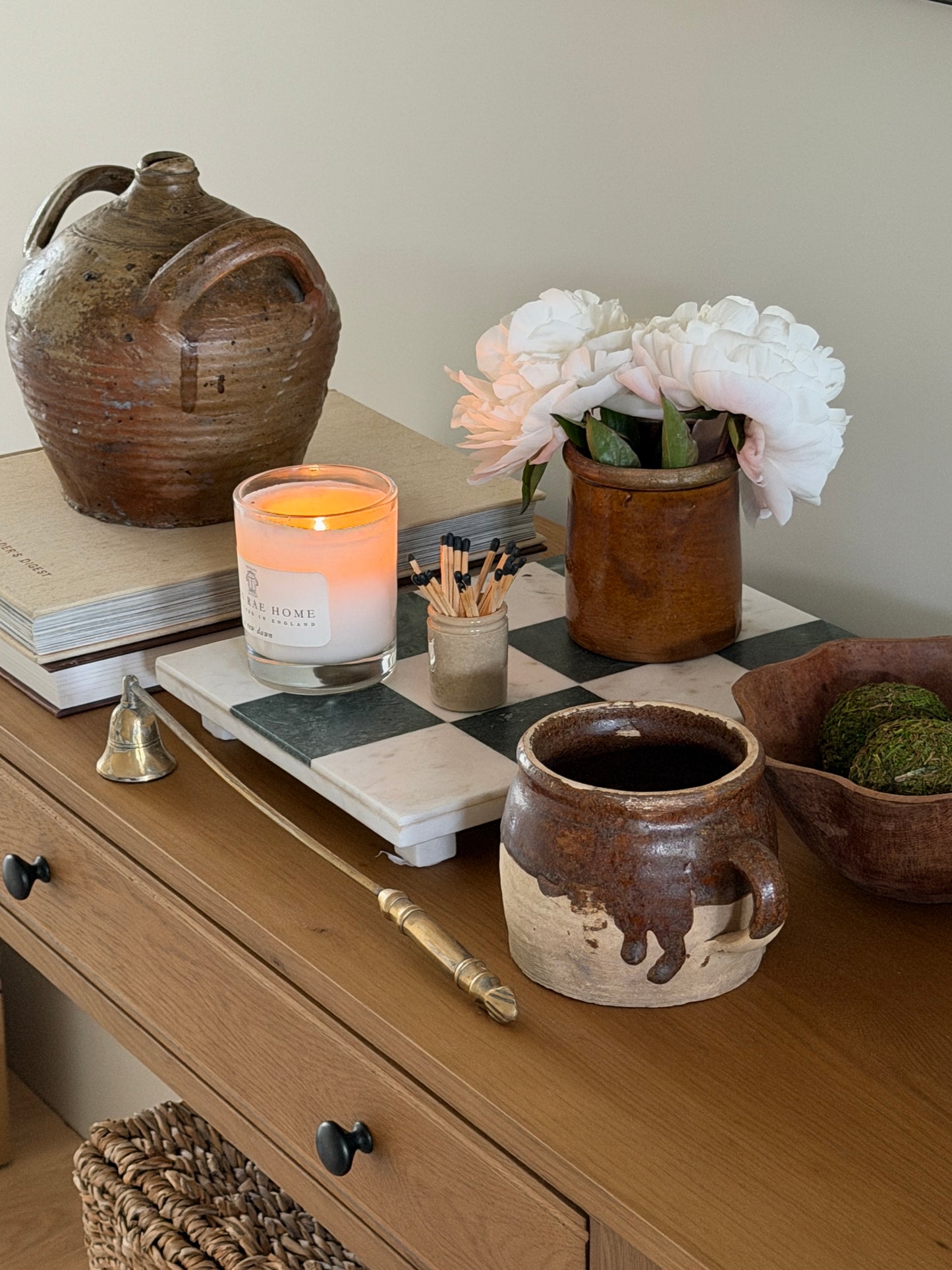 Olive - Amber Stoneware Pot