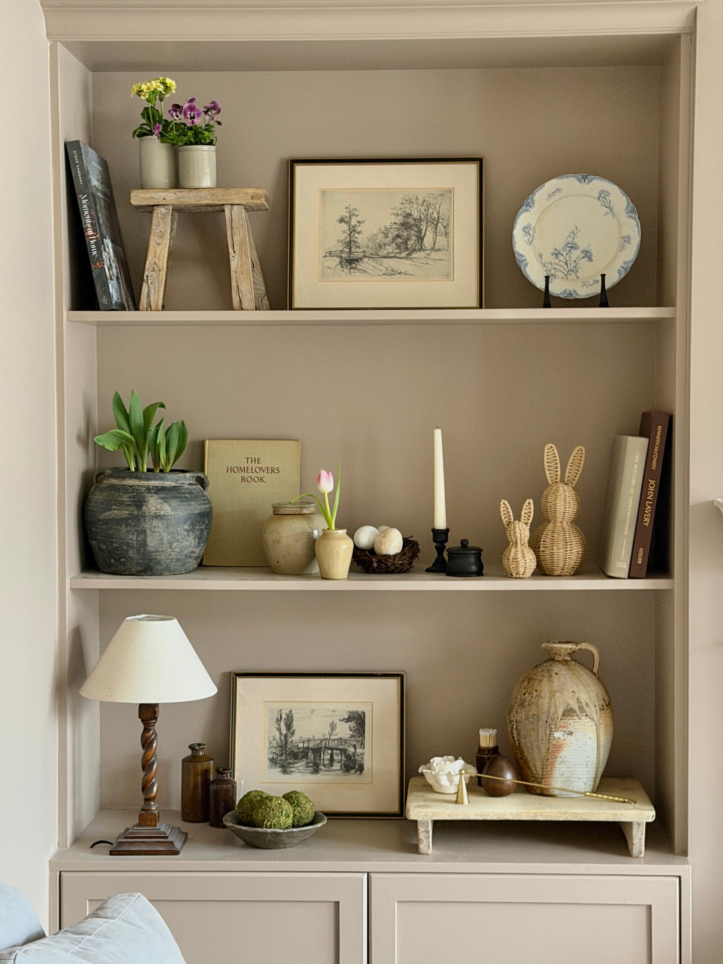 Beige Stoneware Pot