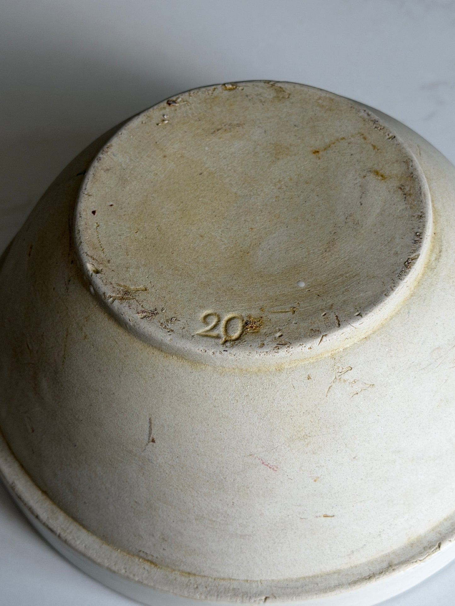 Large Off-White French Baking Bowl