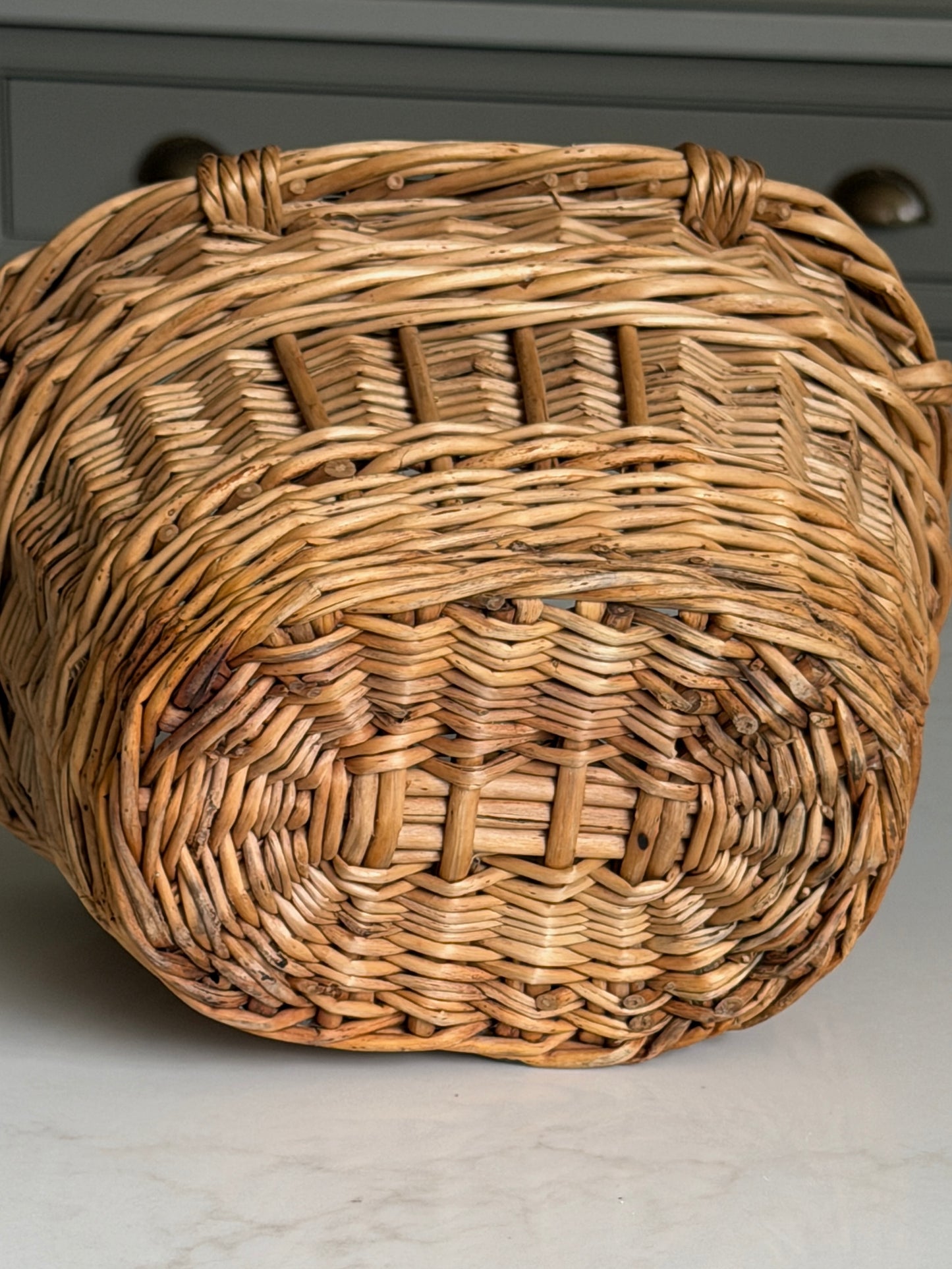Twin Handled Wicker Basket