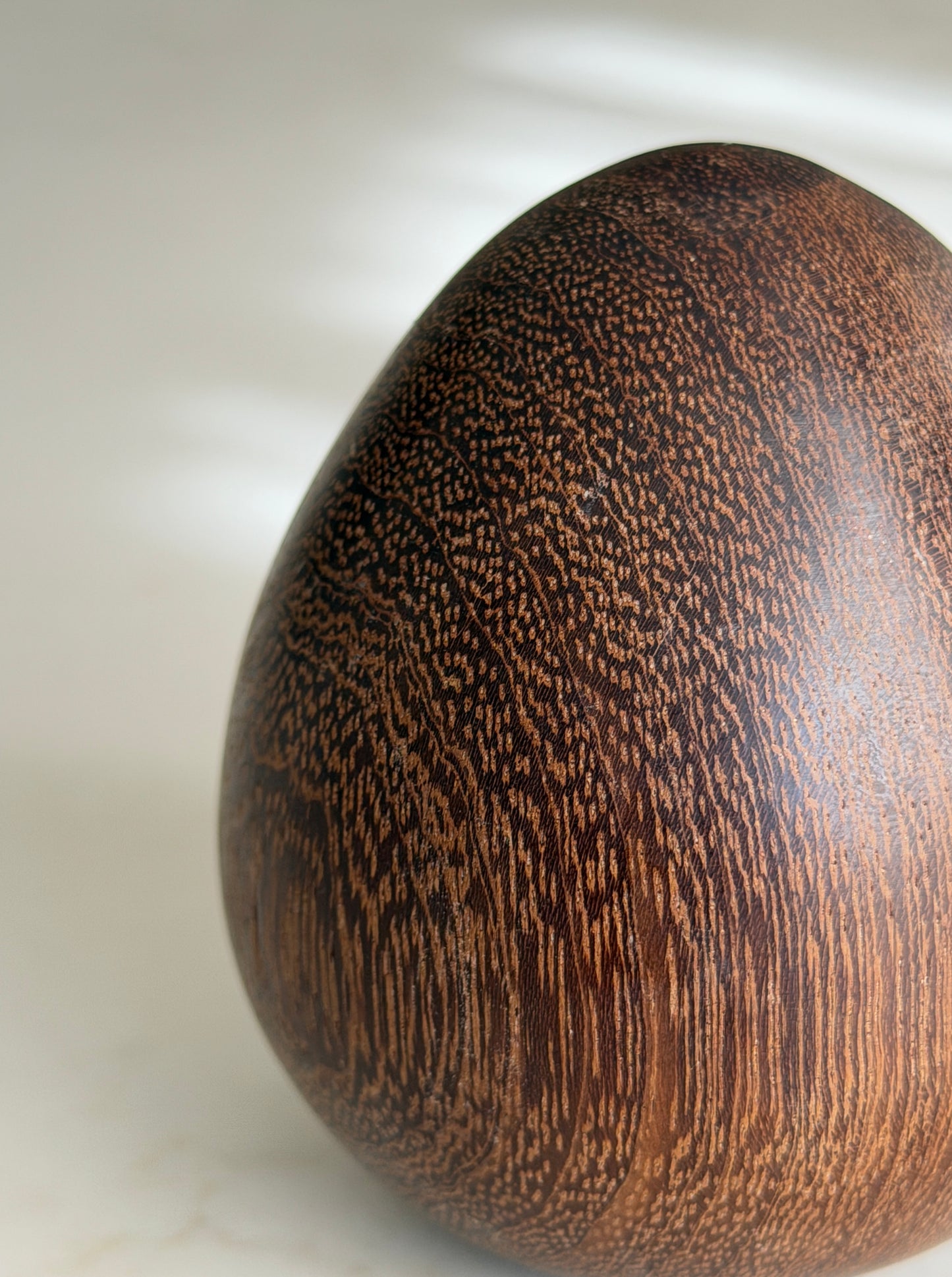 Dark Brown Wooden Egg