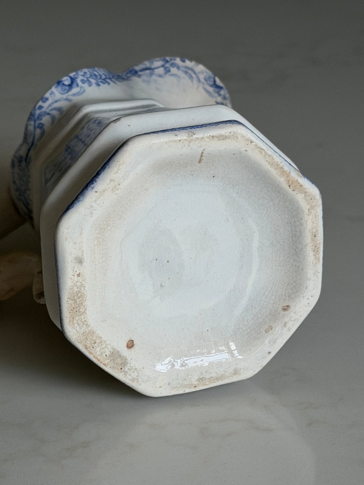 Victorian Blue & White Jug