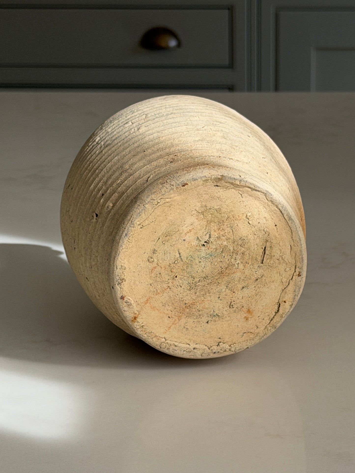 French Matte Cream Antique Bottle