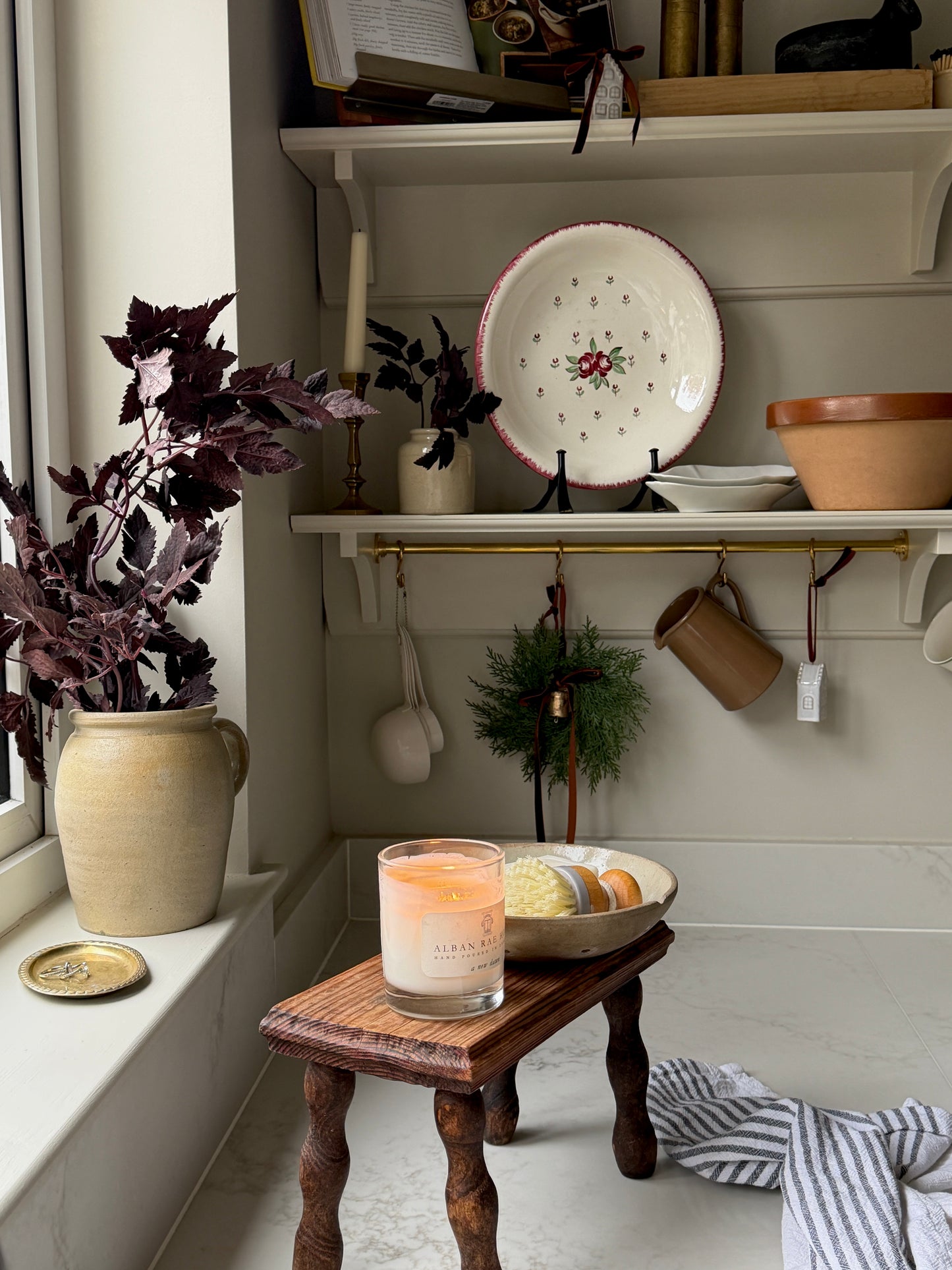 Shallow French Bowl with Delicate Floral Detail
