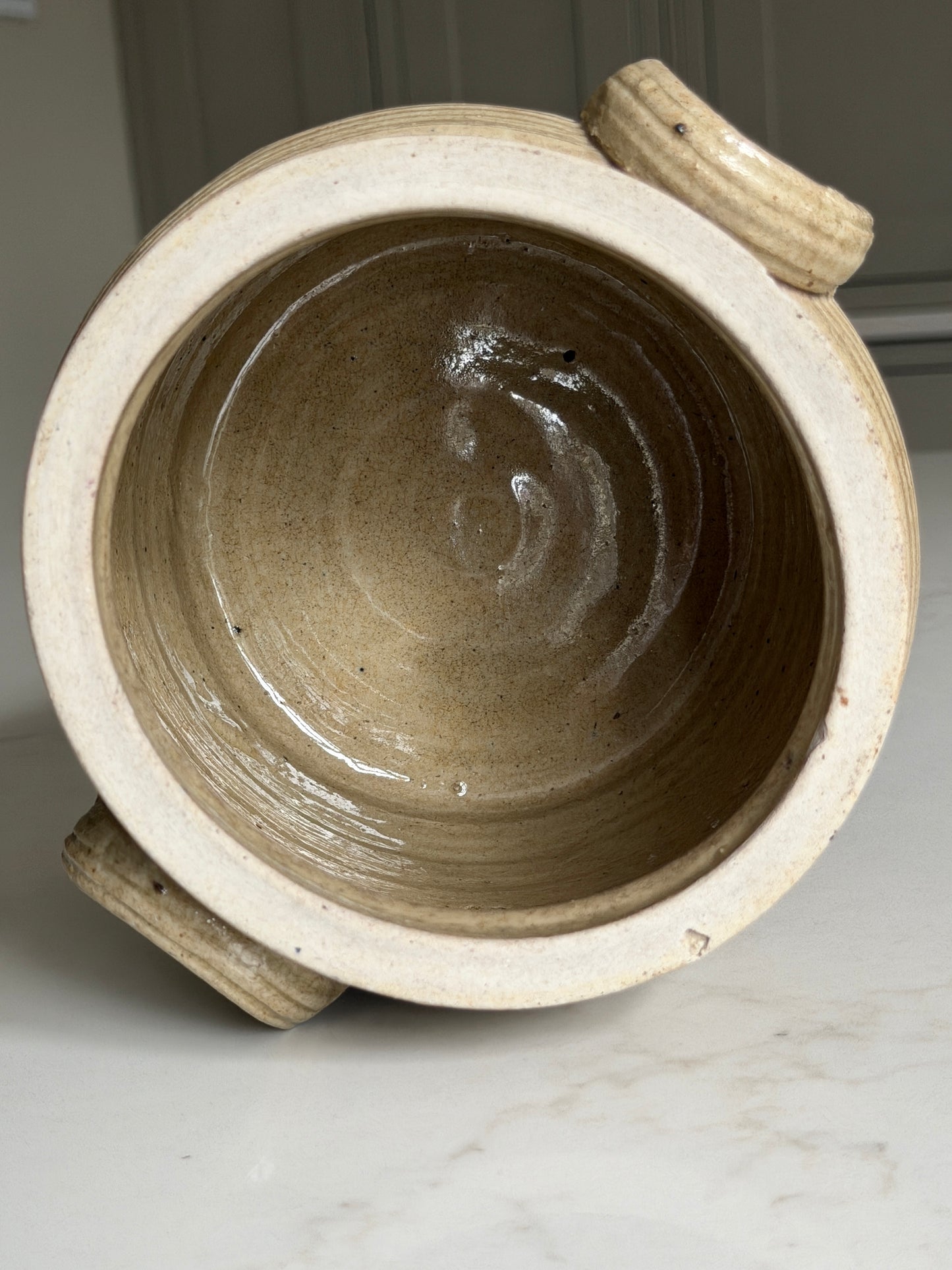 Mottled Caramel French Confit Pot