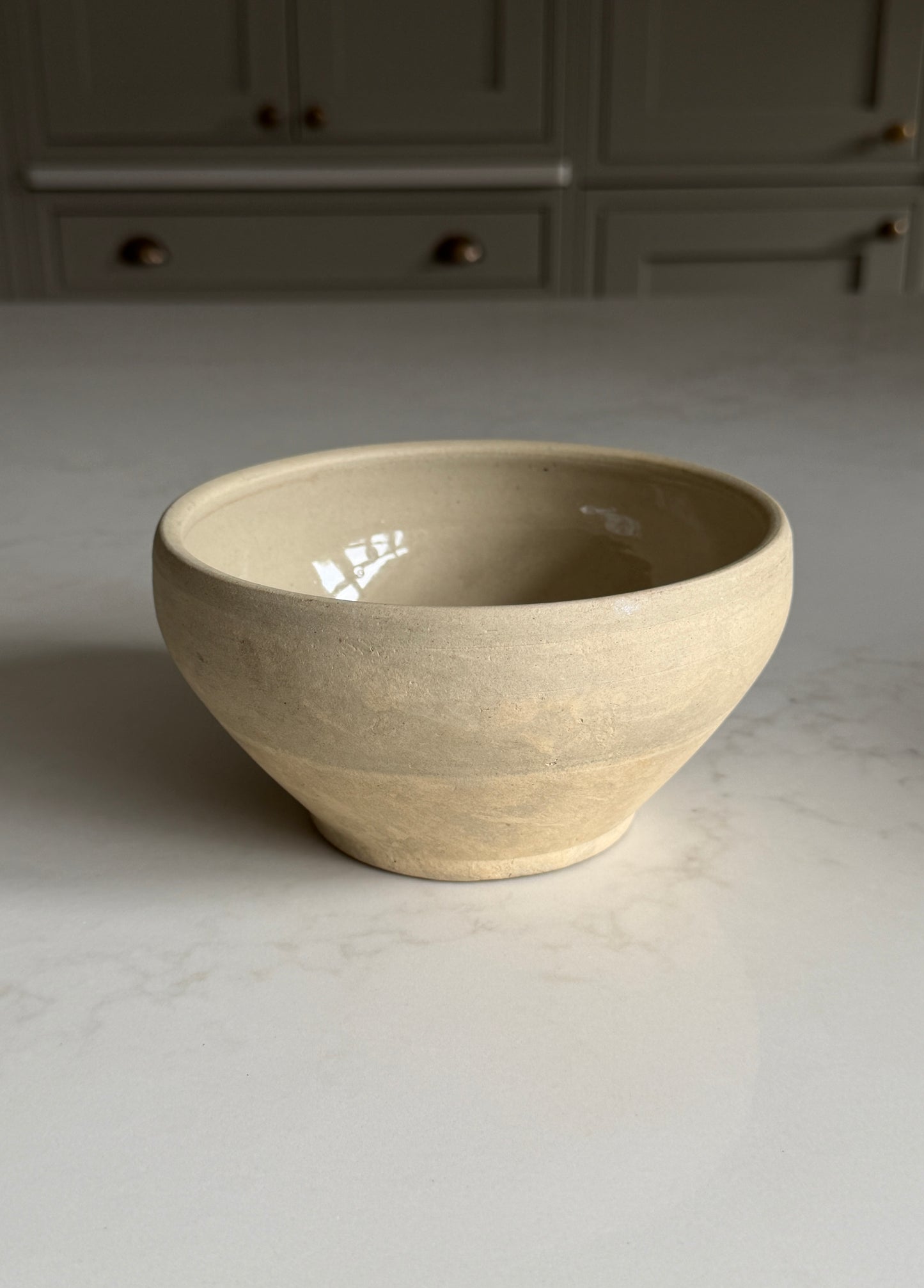 Half-Glazed French Provincial Stoneware Bowls