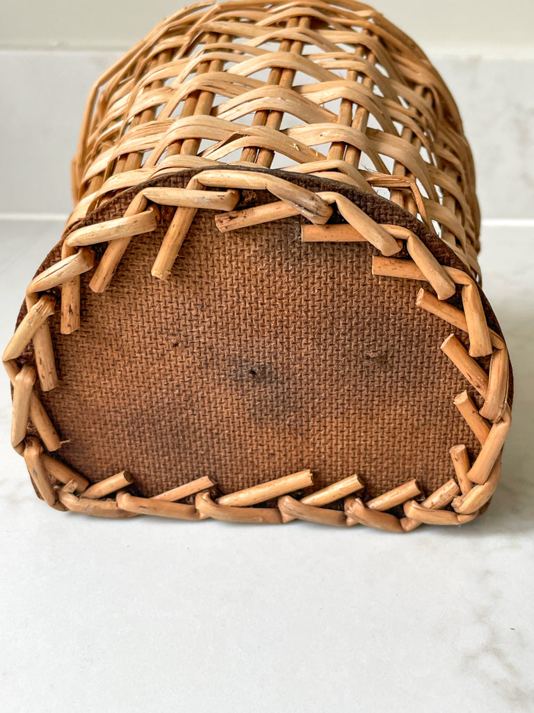 Vintage Wall Hung Wicker Planter