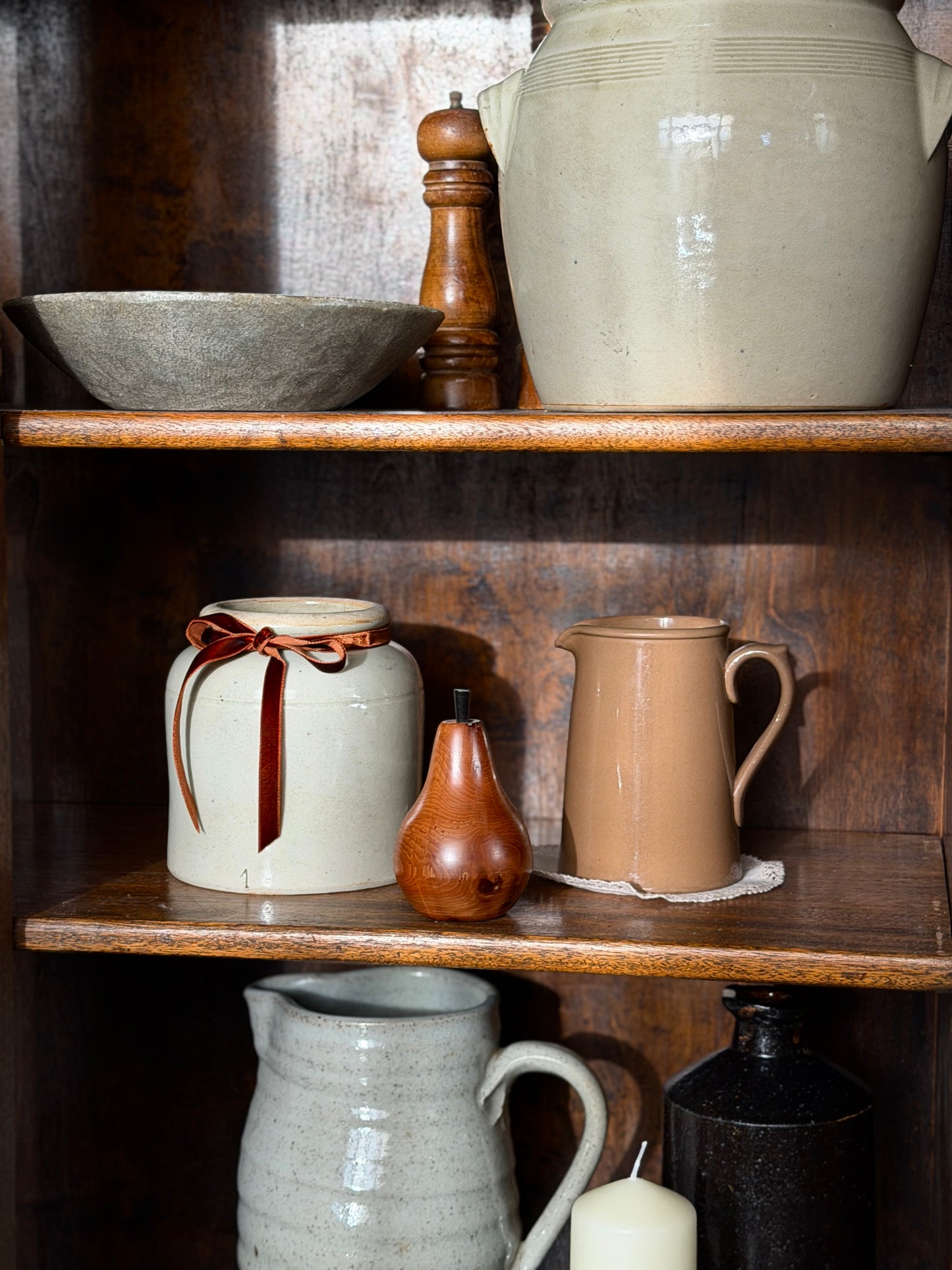 Antique Brown Creamer Jug