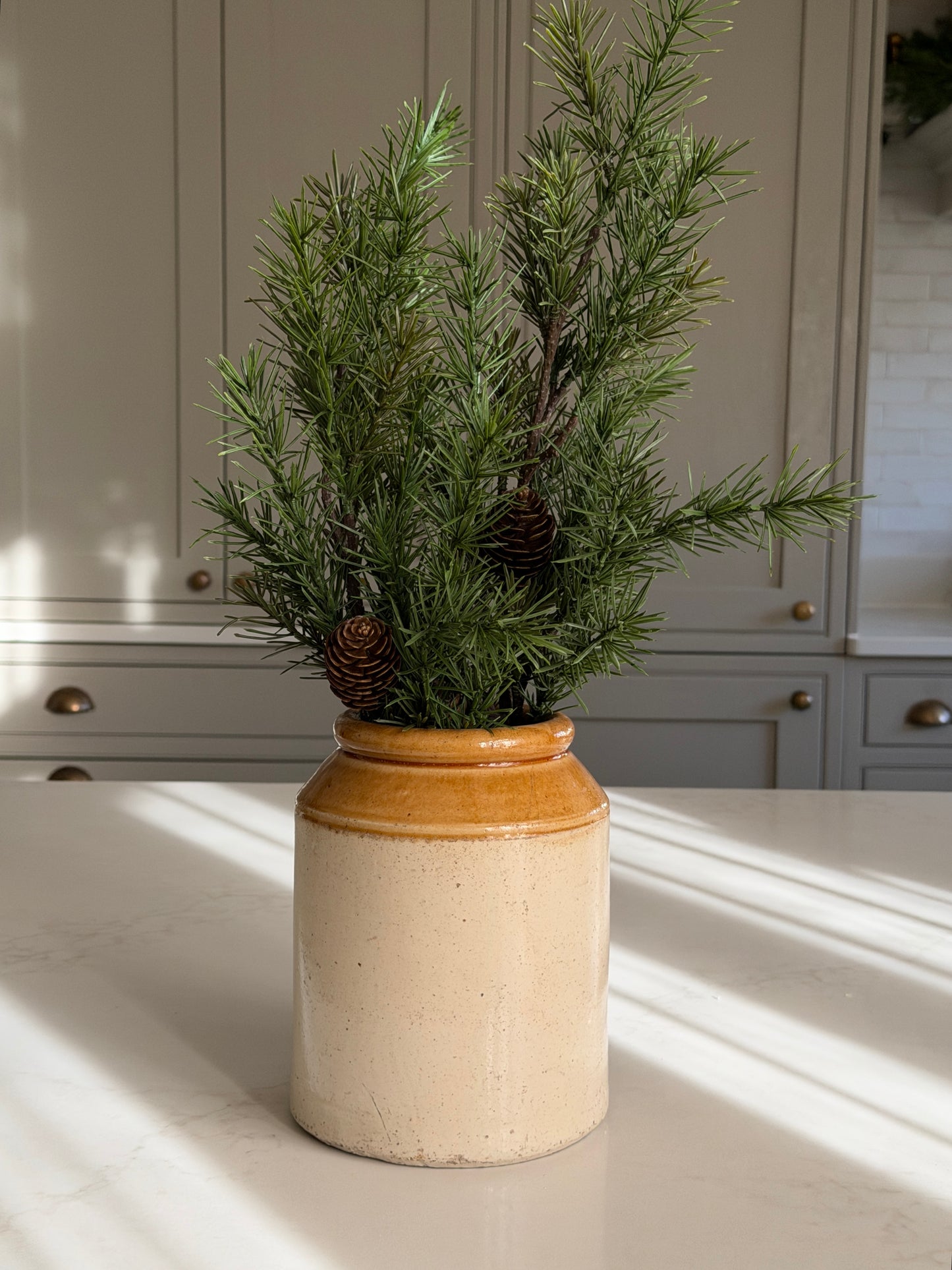 Two-Toned Victorian Salt-Glazed Stoneware Pot