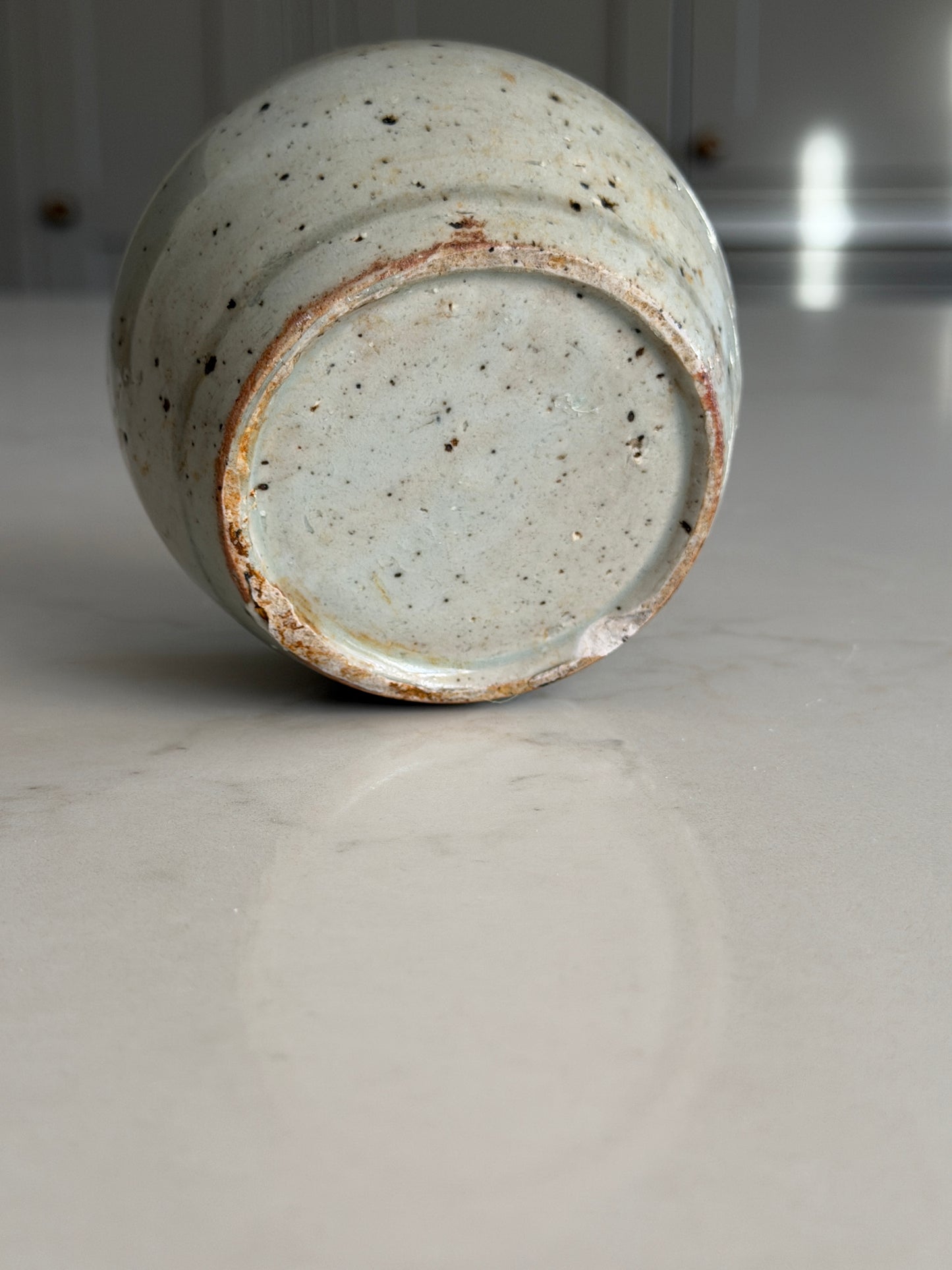 Small Blue Painted Ginger Jar