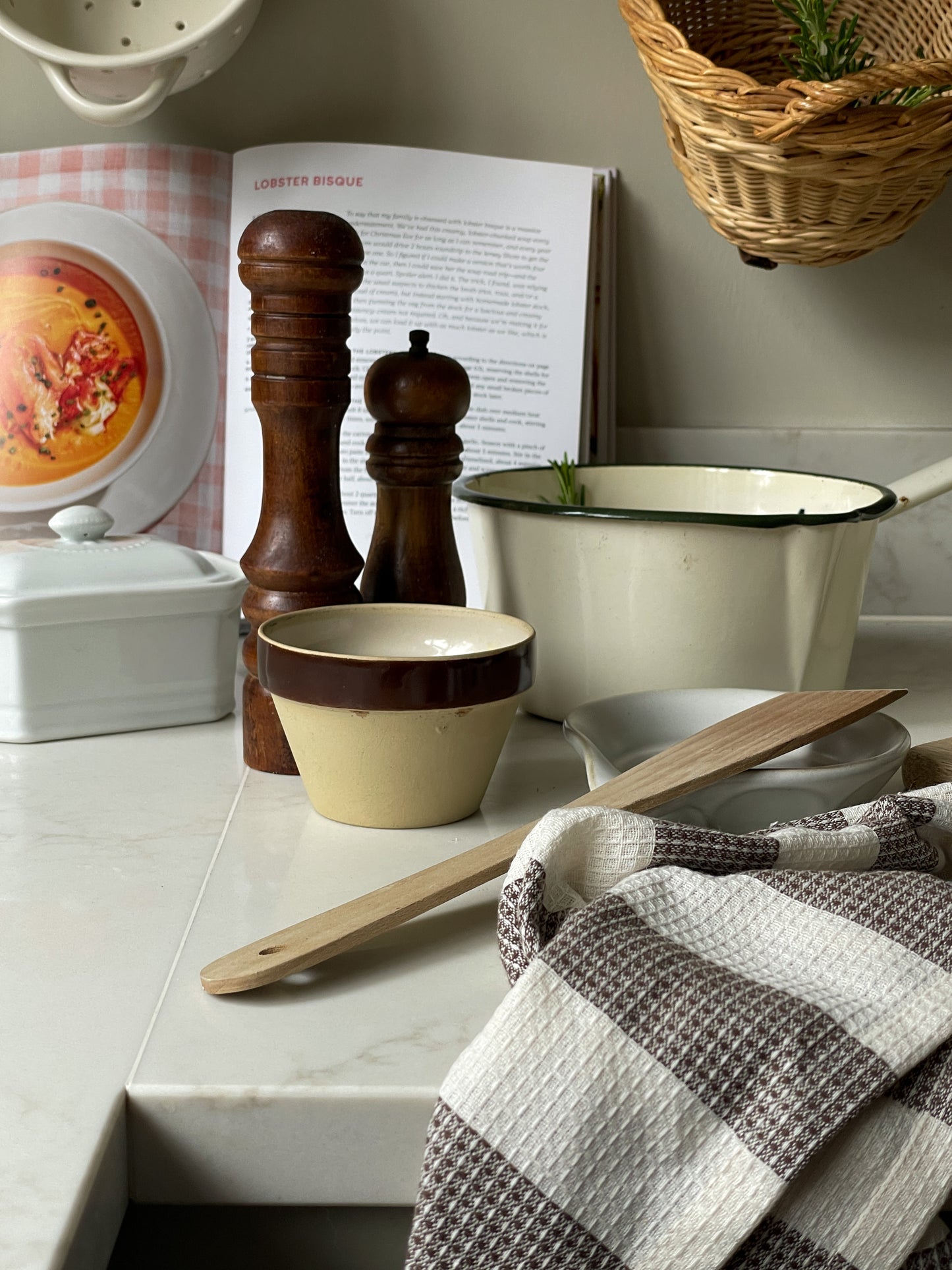 Vintage Small French Baking Bowl