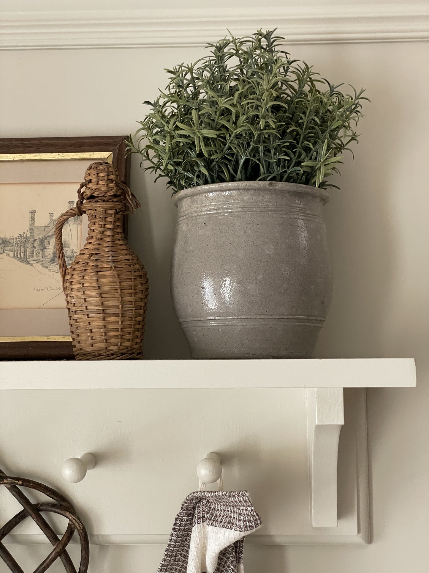 Vintage Grey French Stoneware Pot