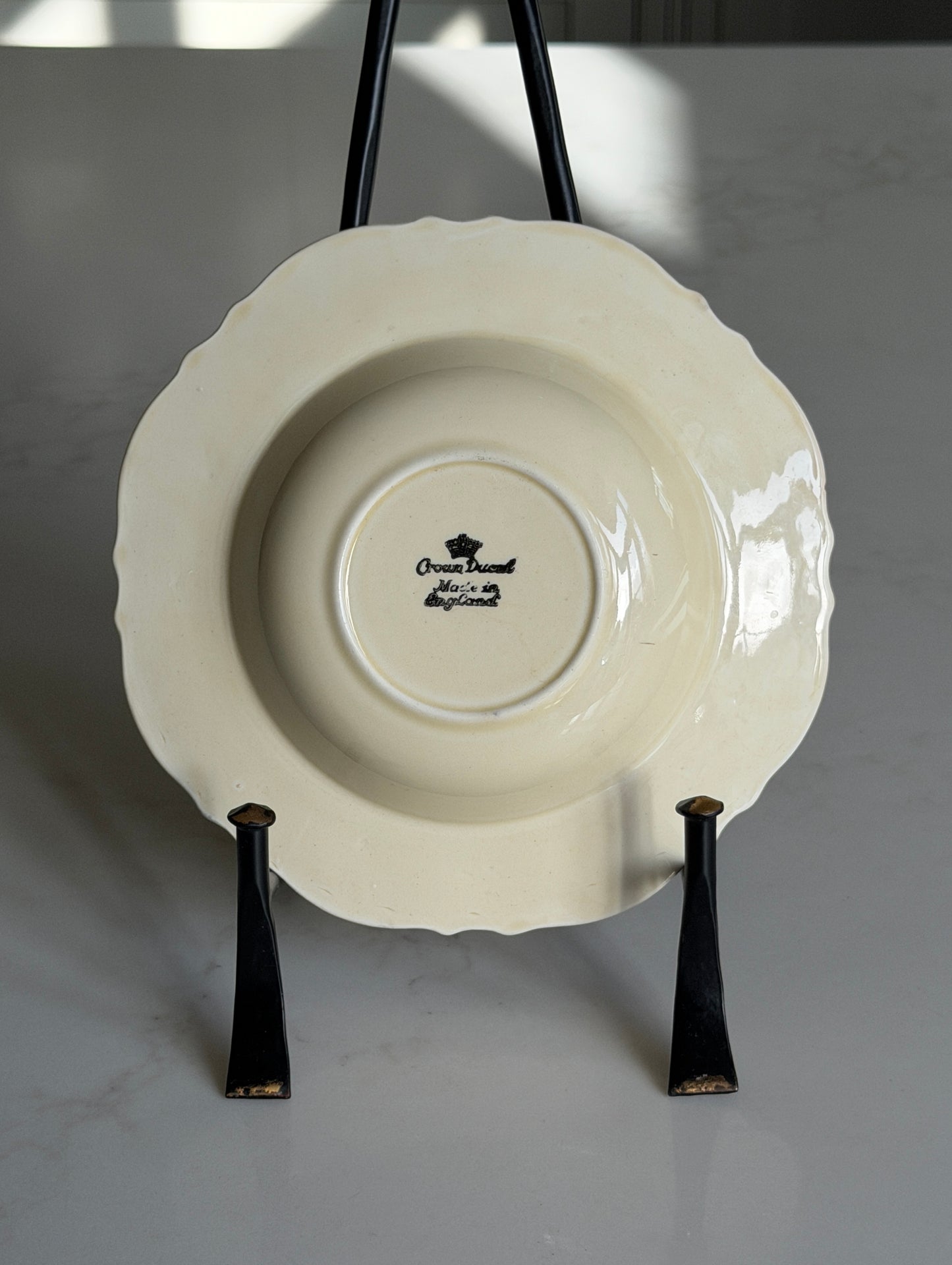 Cream Crown Ducal Floral Embossed Bowl