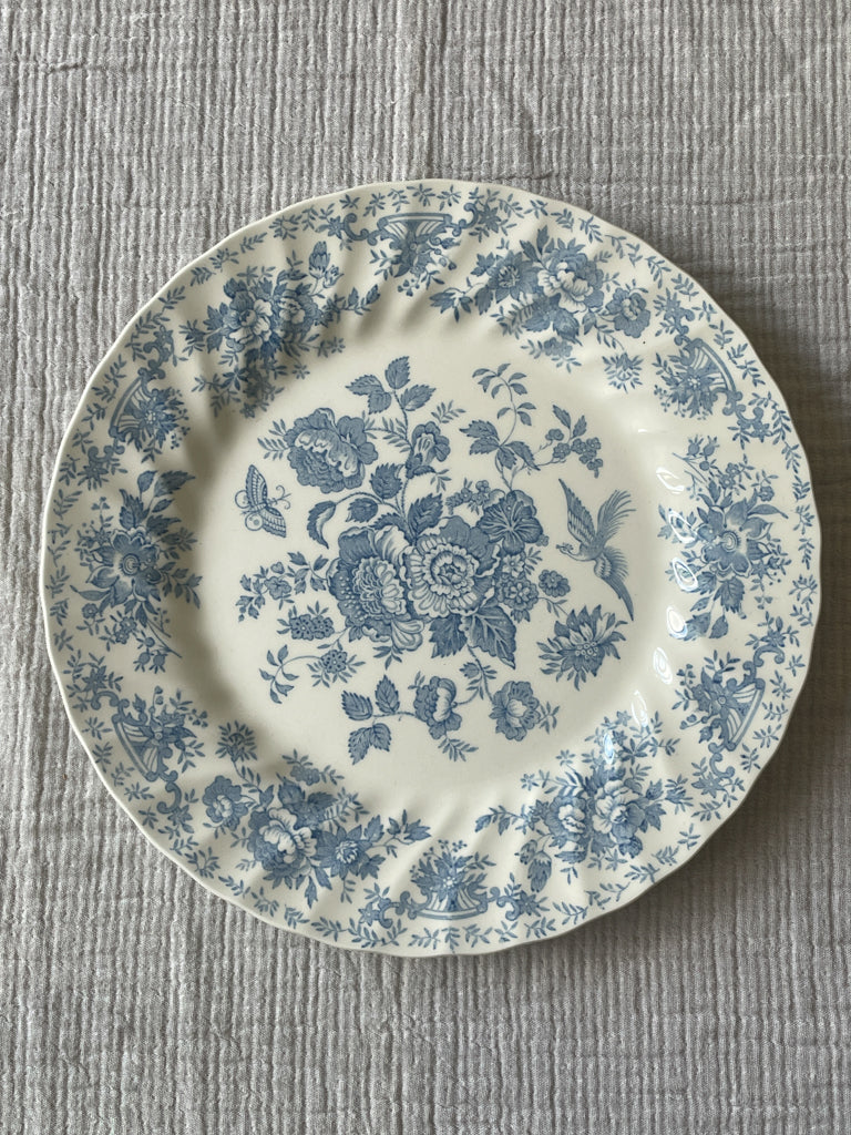 Vintage English Blue and White Floral Plates