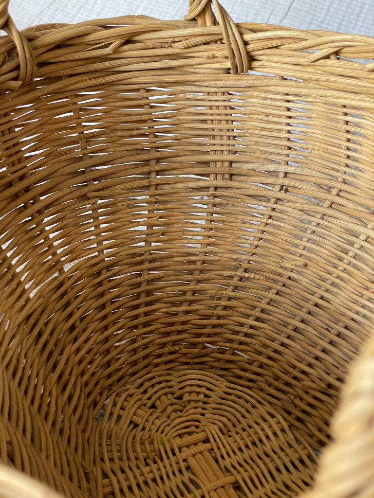 Pair of Vintage Handled Wicker Baskets