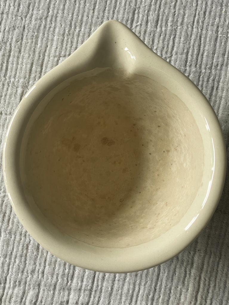 Vintage Cream Ceramic Pestle & Mortar