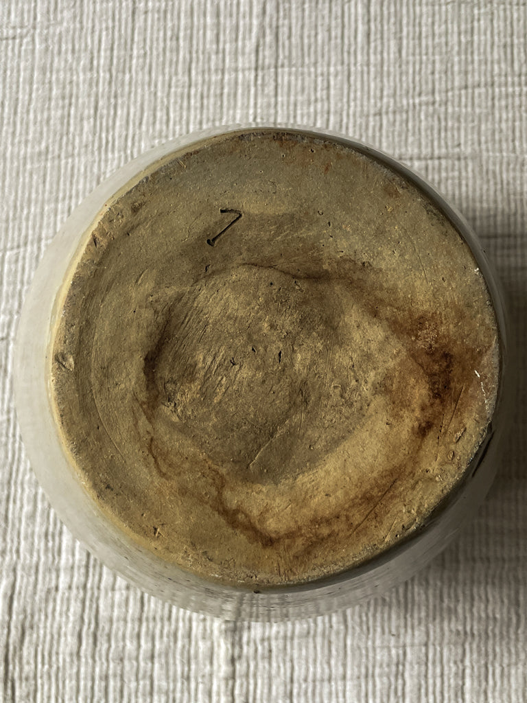 Large Greige Vintage French Stoneware Planter