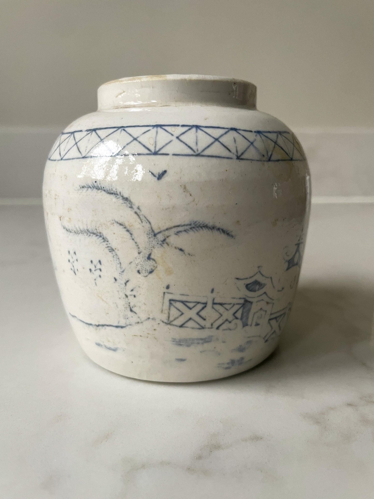 Vintage Chinese Painted Ginger Jar