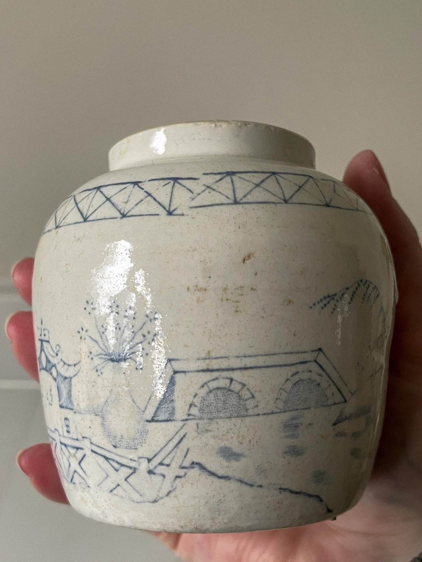 Vintage Chinese Painted Ginger Jar