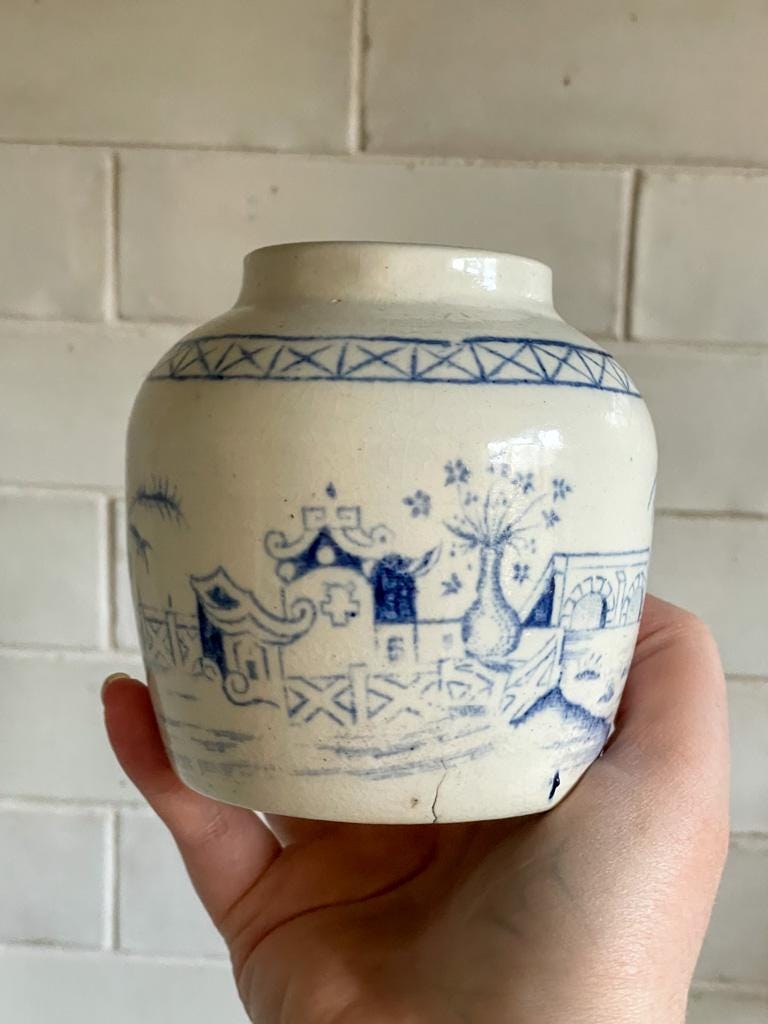 Vintage Chinese Painted Ginger Jar