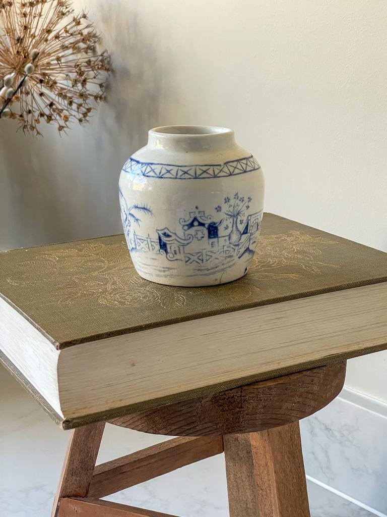Vintage Chinese Painted Ginger Jar