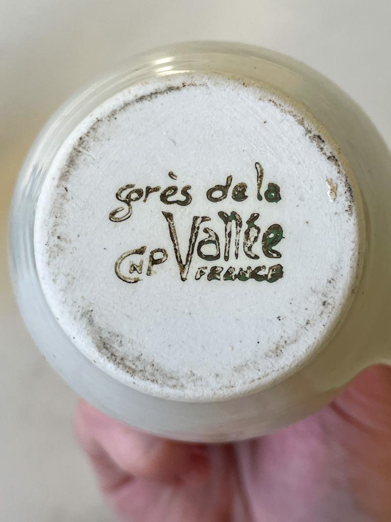 Vintage White Glazed French Milk Jug