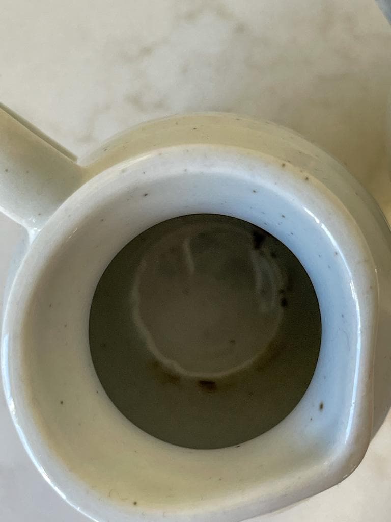 Vintage White Glazed French Milk Jug