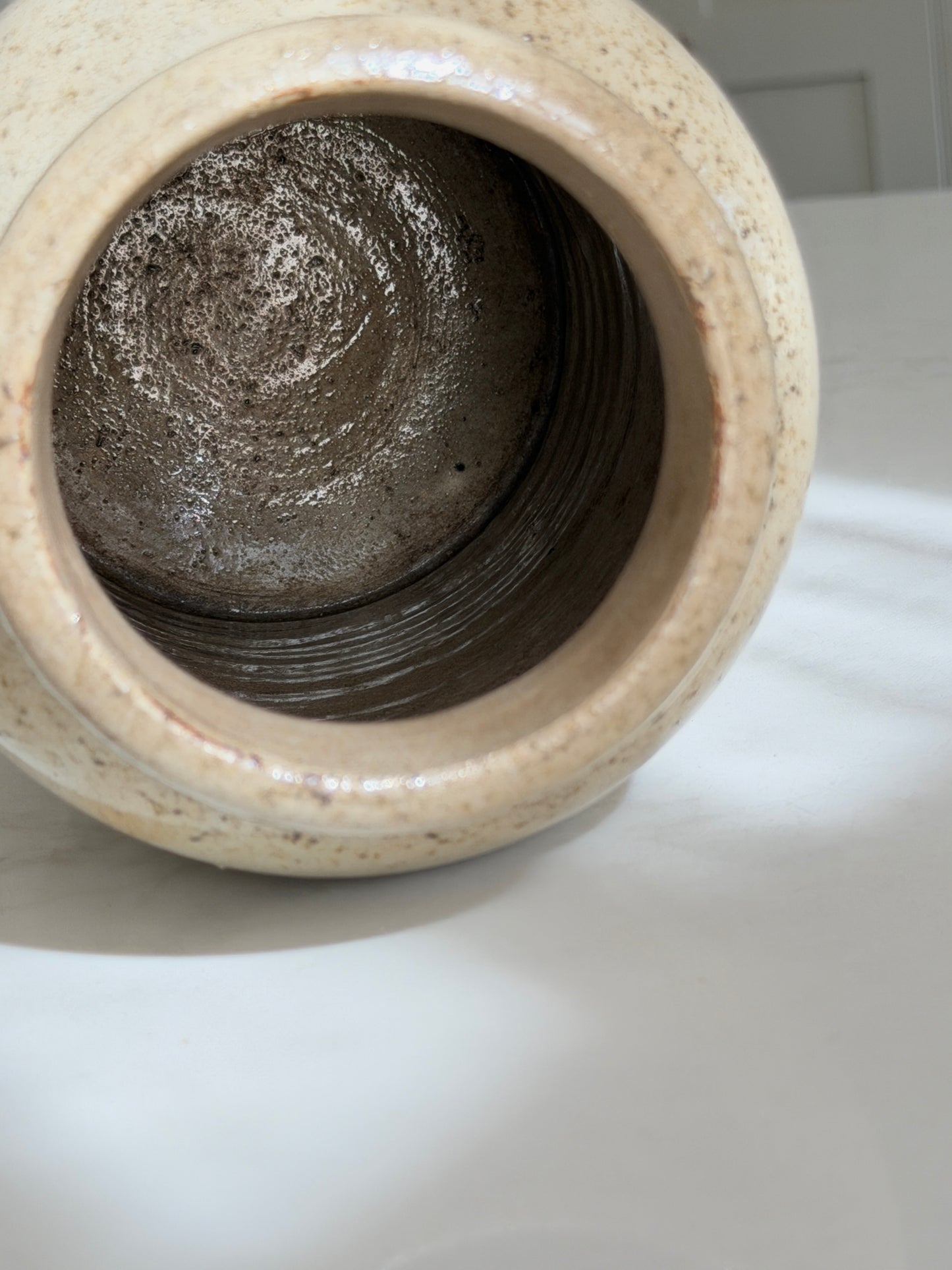 Green Grey French Stoneware pot