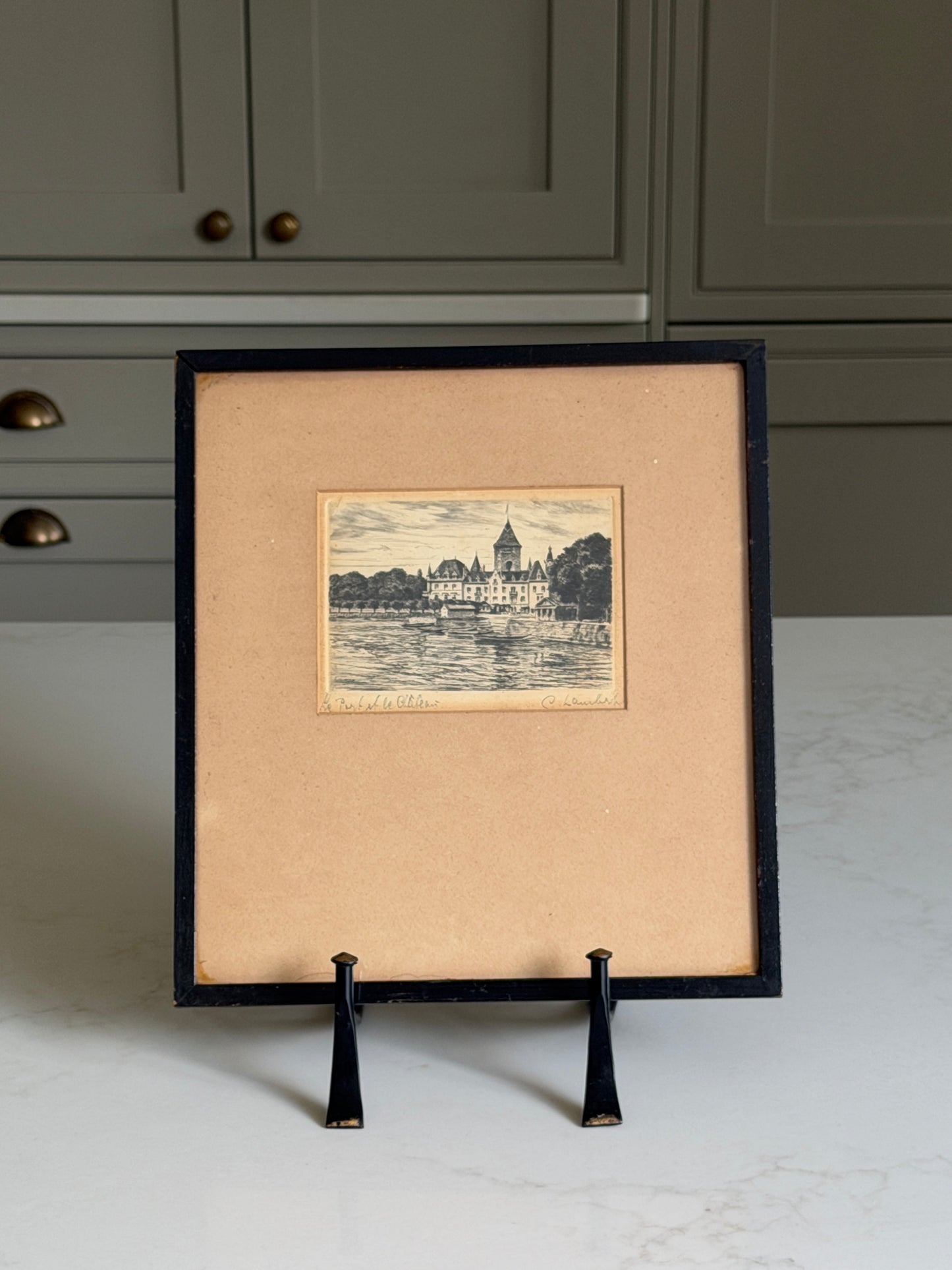 Framed Etching - Le Port et le Château