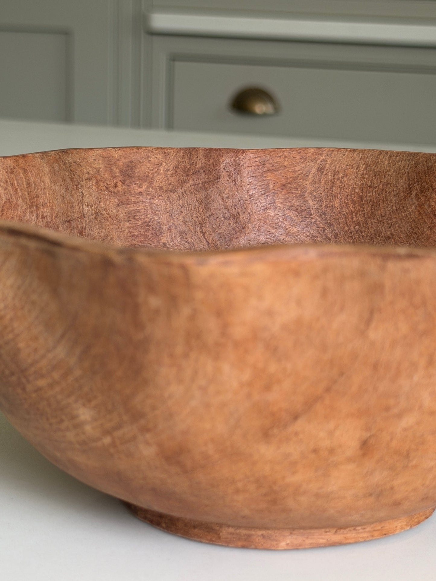 Scalloped Wooden Bowl