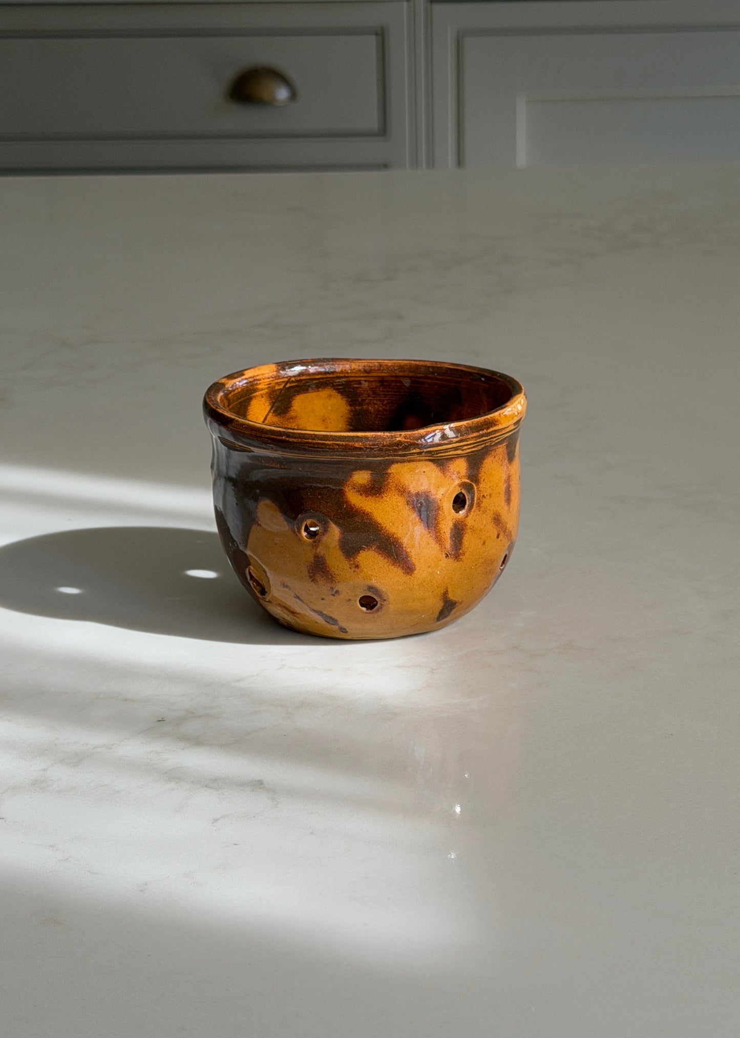 Small Honey and Chocolate Brown French Cheesestrainer