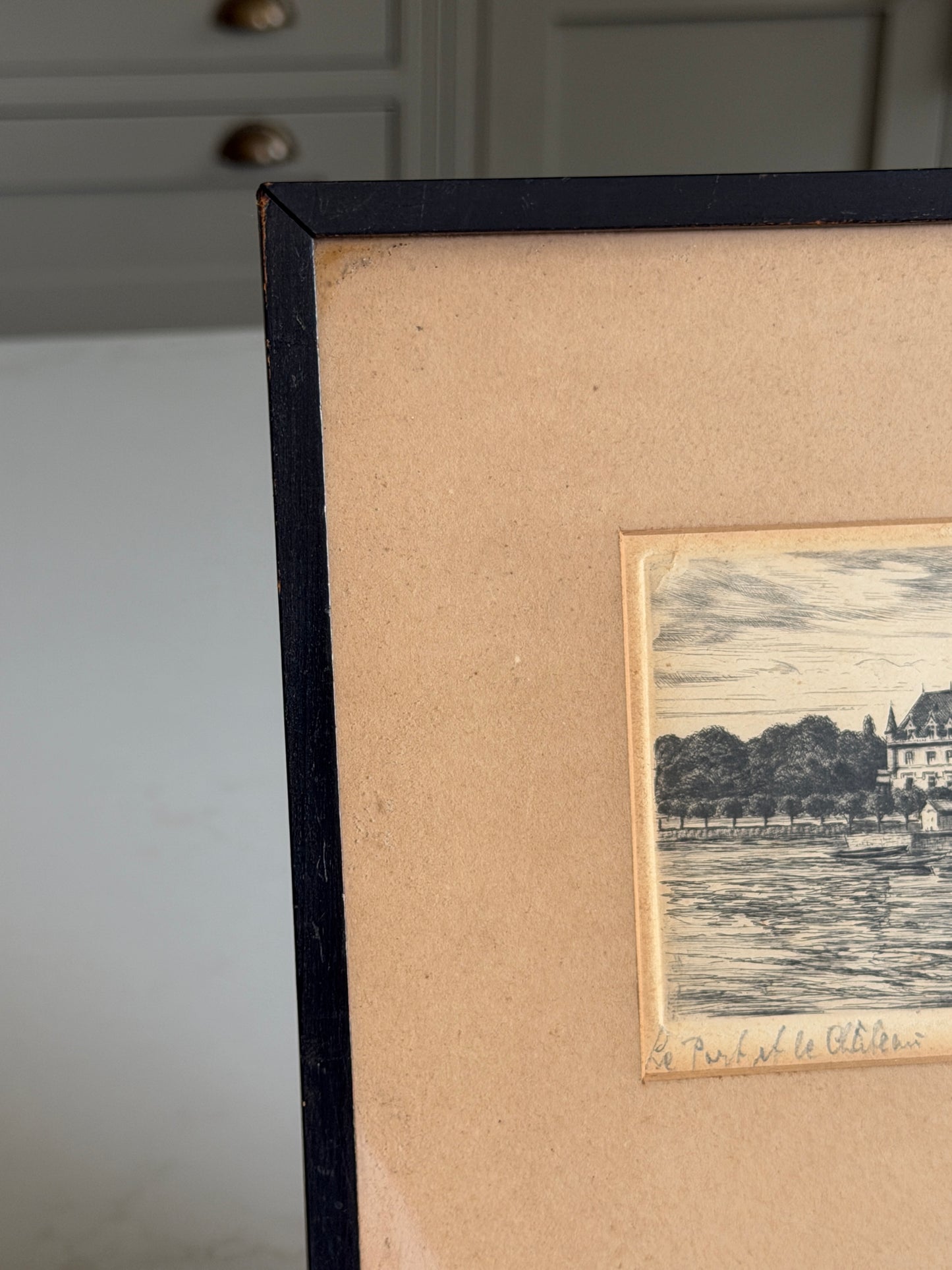 Framed Etching - Le Port et le Château