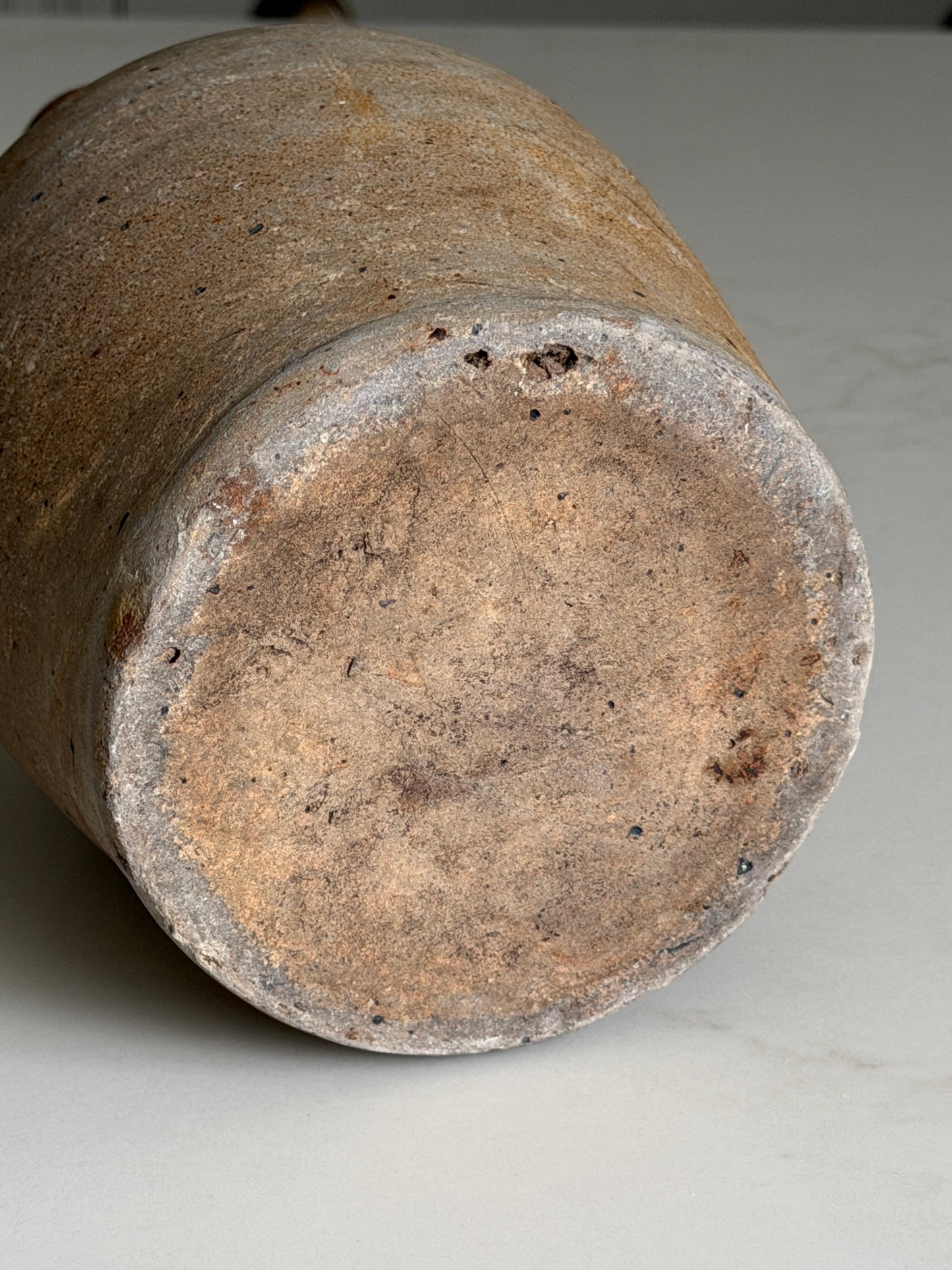 Antique Bottle - Mottled Chocolate Brown & Black