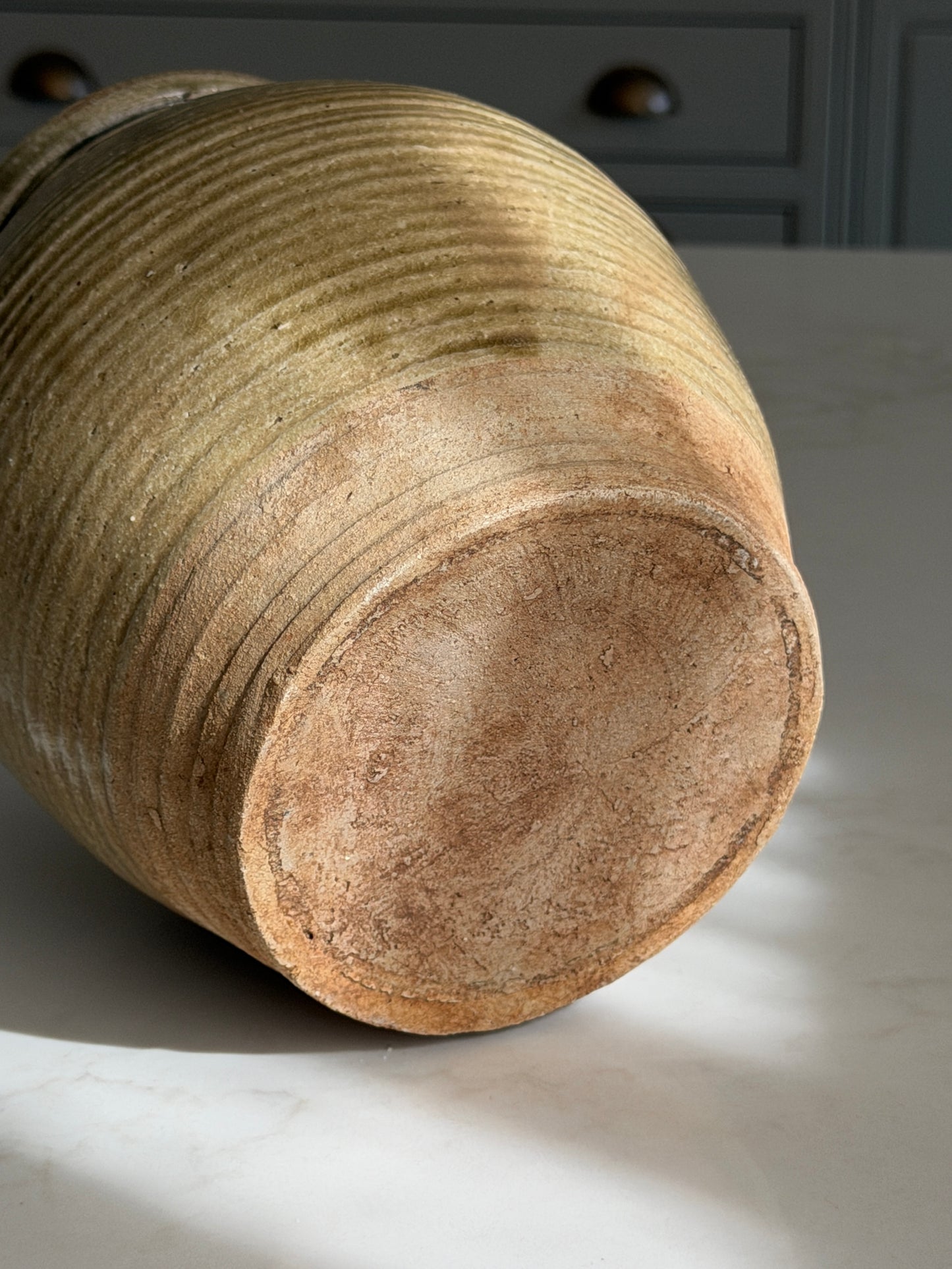 Olive Stoneware Preserving Jar