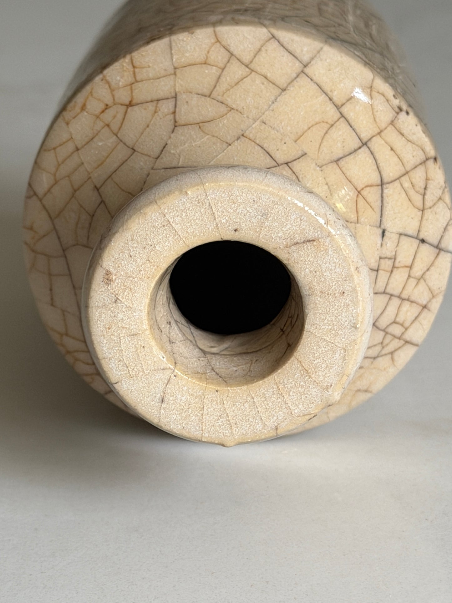 Crackled Beige Inkpot