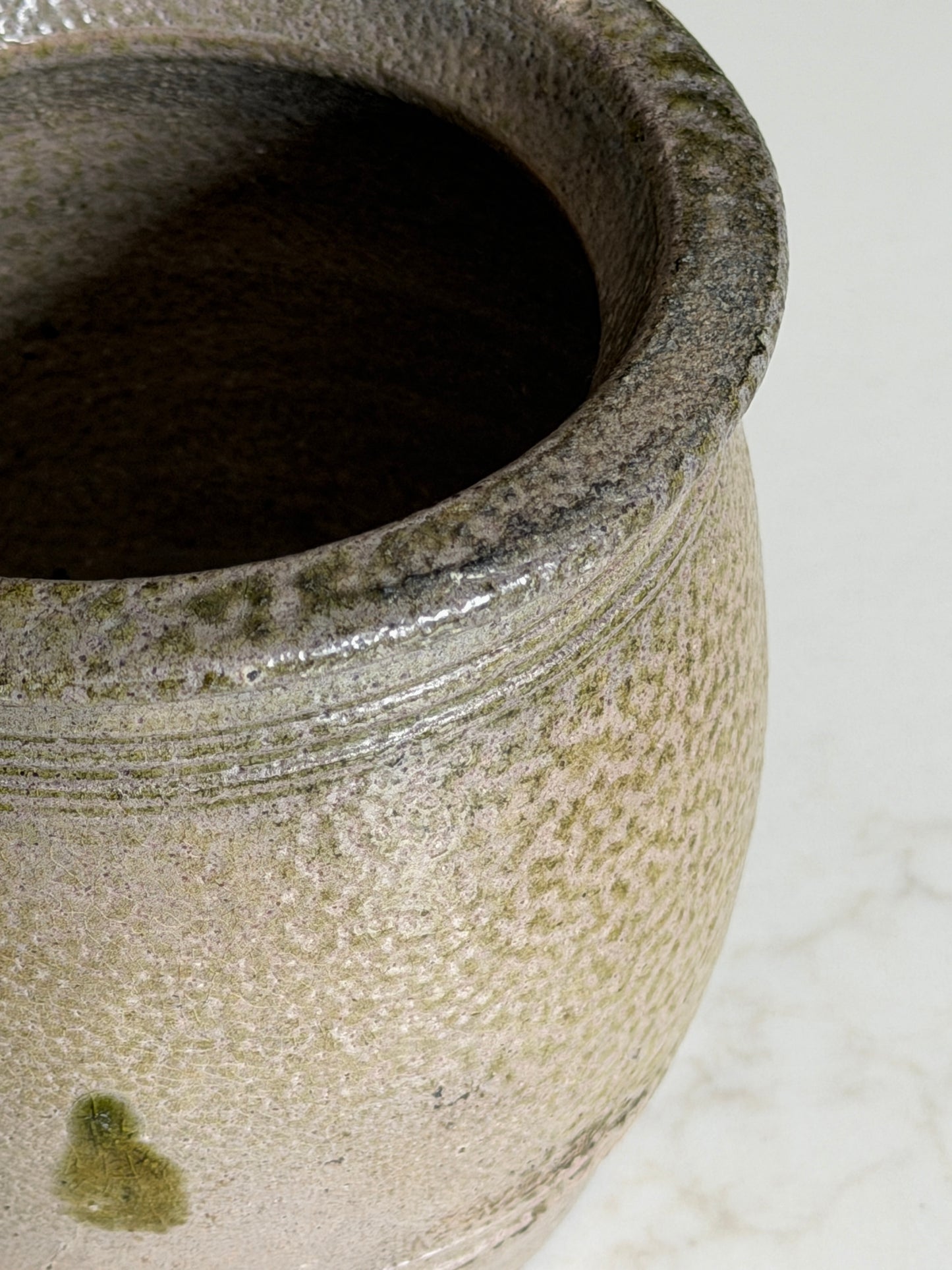 Stoneware Pot - Grey-Green