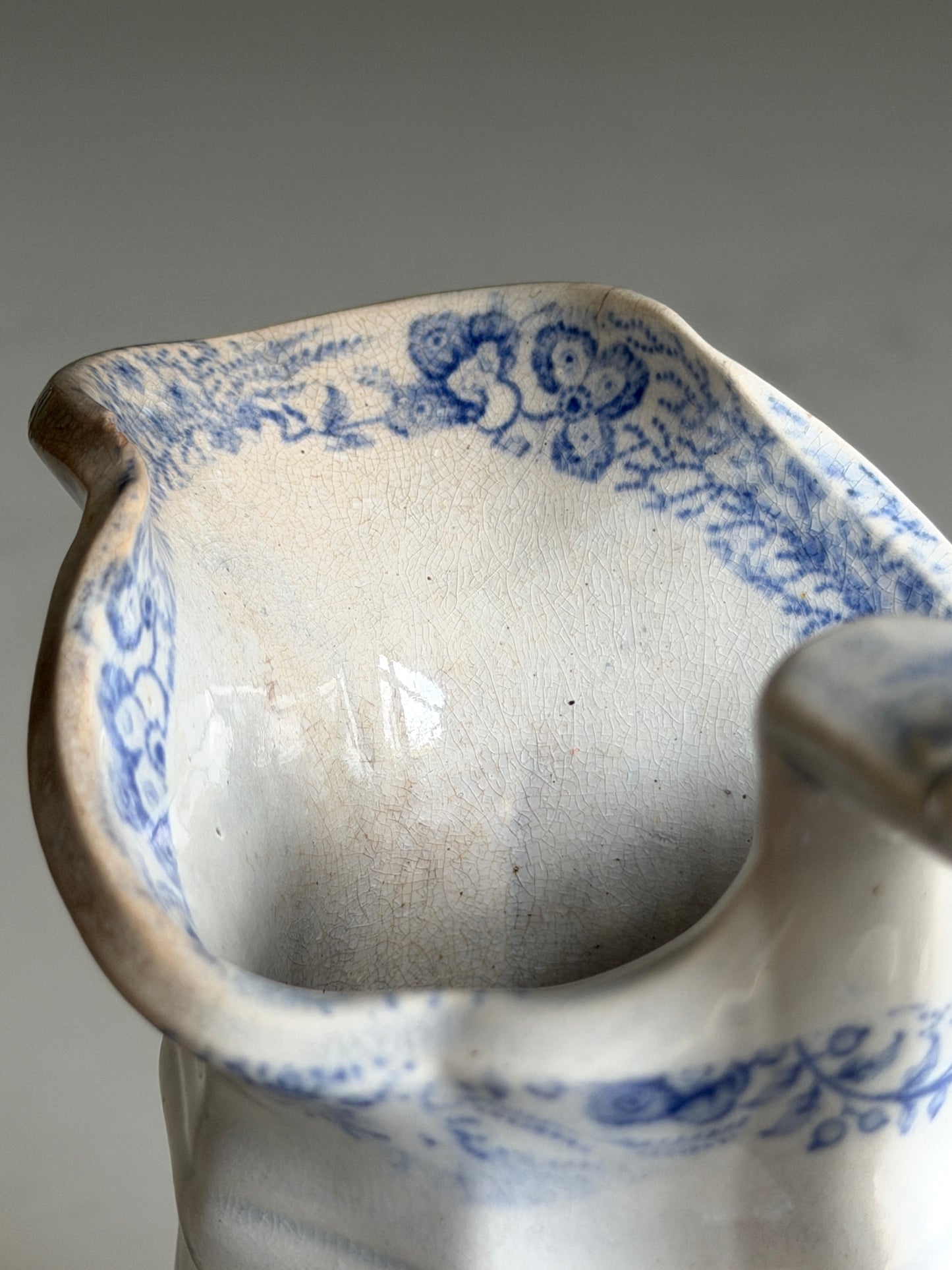 Victorian Blue & White Jug