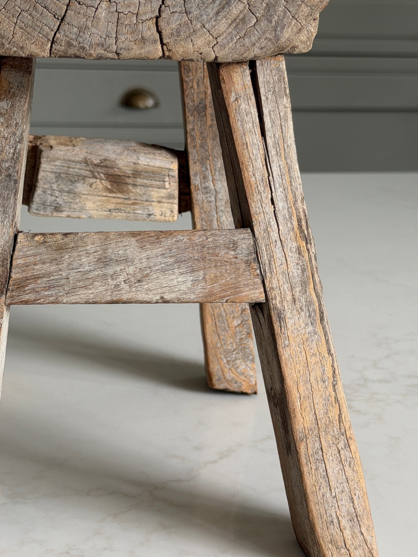Reclaimed Wood Milking Stool