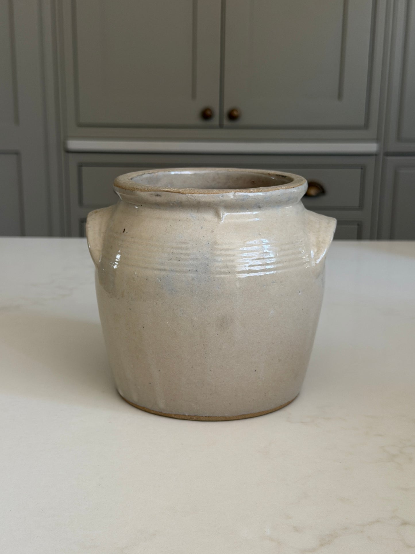 Greige French Confit Pot