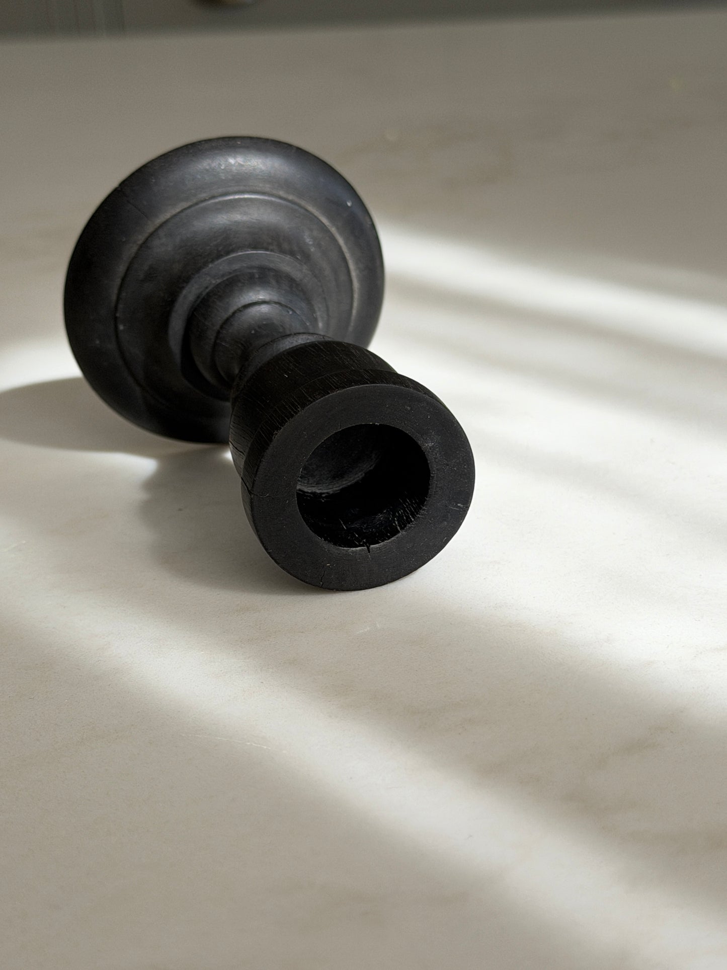 Ebony Candlestick Holder