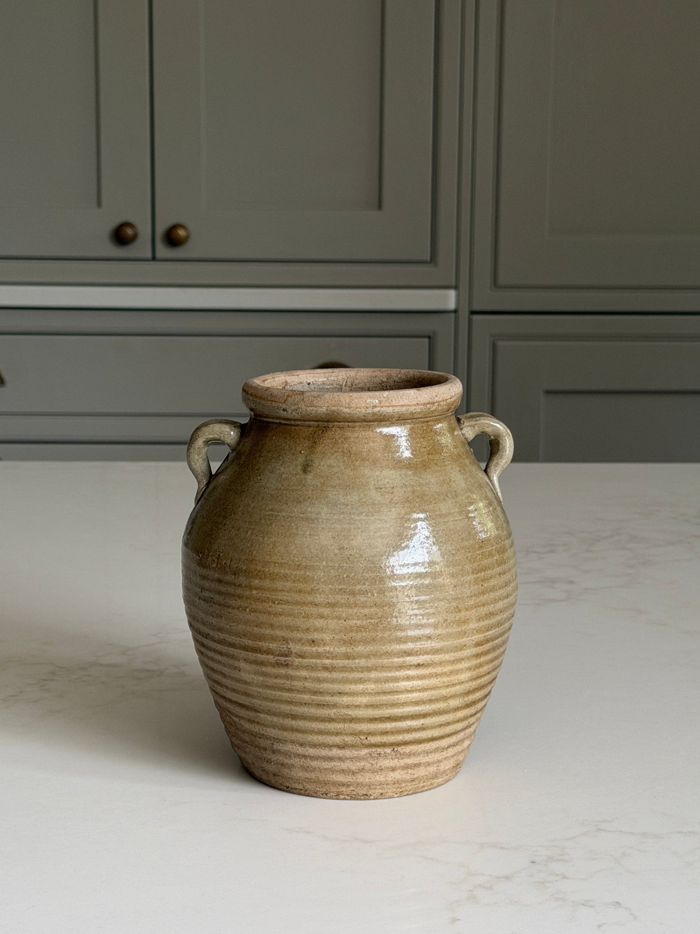 Olive Stoneware Preserving Jar