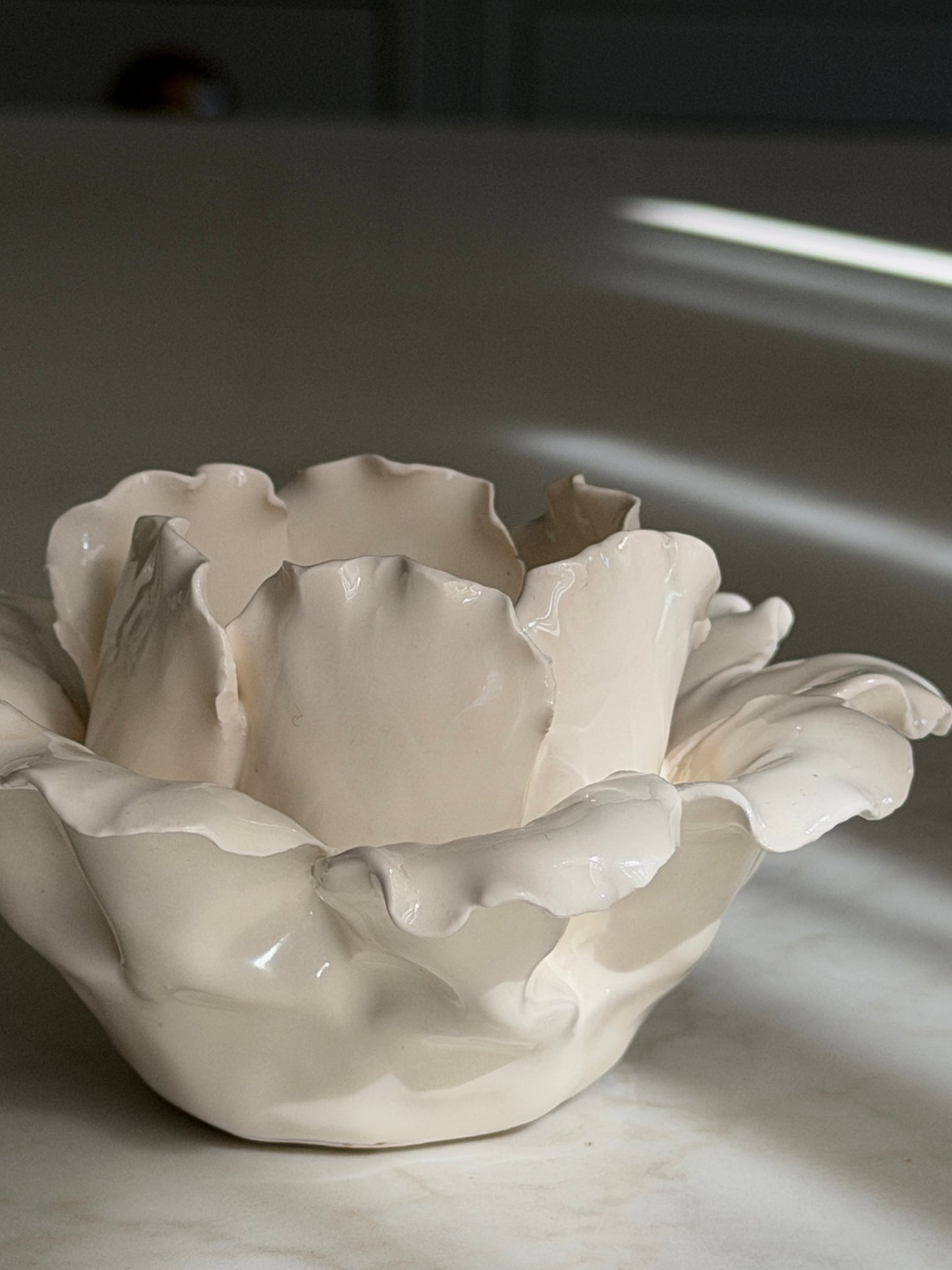 Studio Pottery Floral Tealight Holders