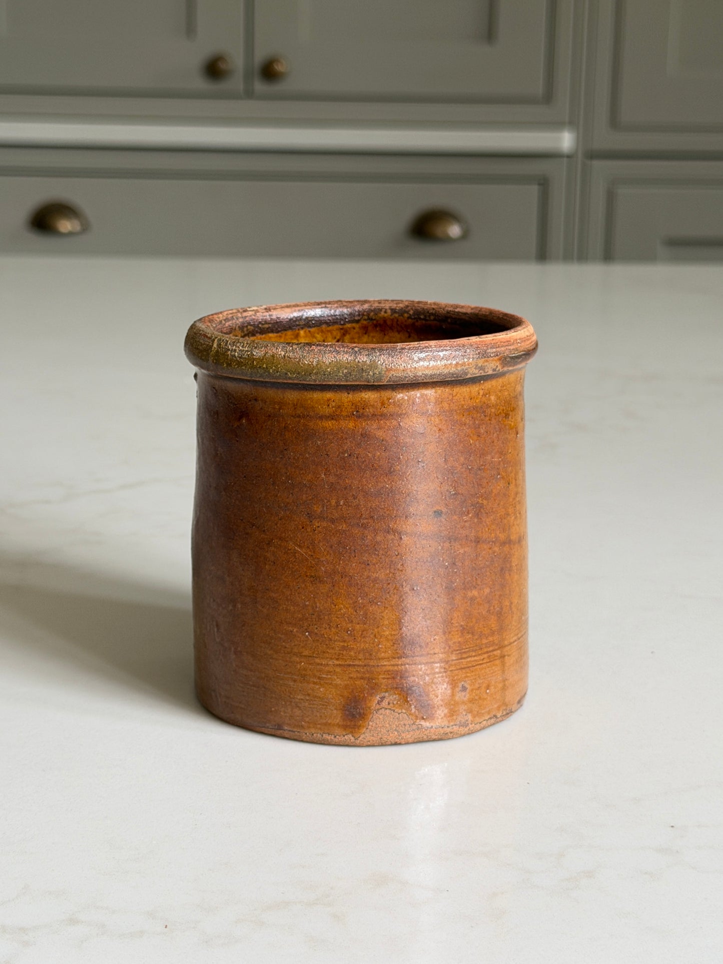 Olive - Amber Stoneware Pot
