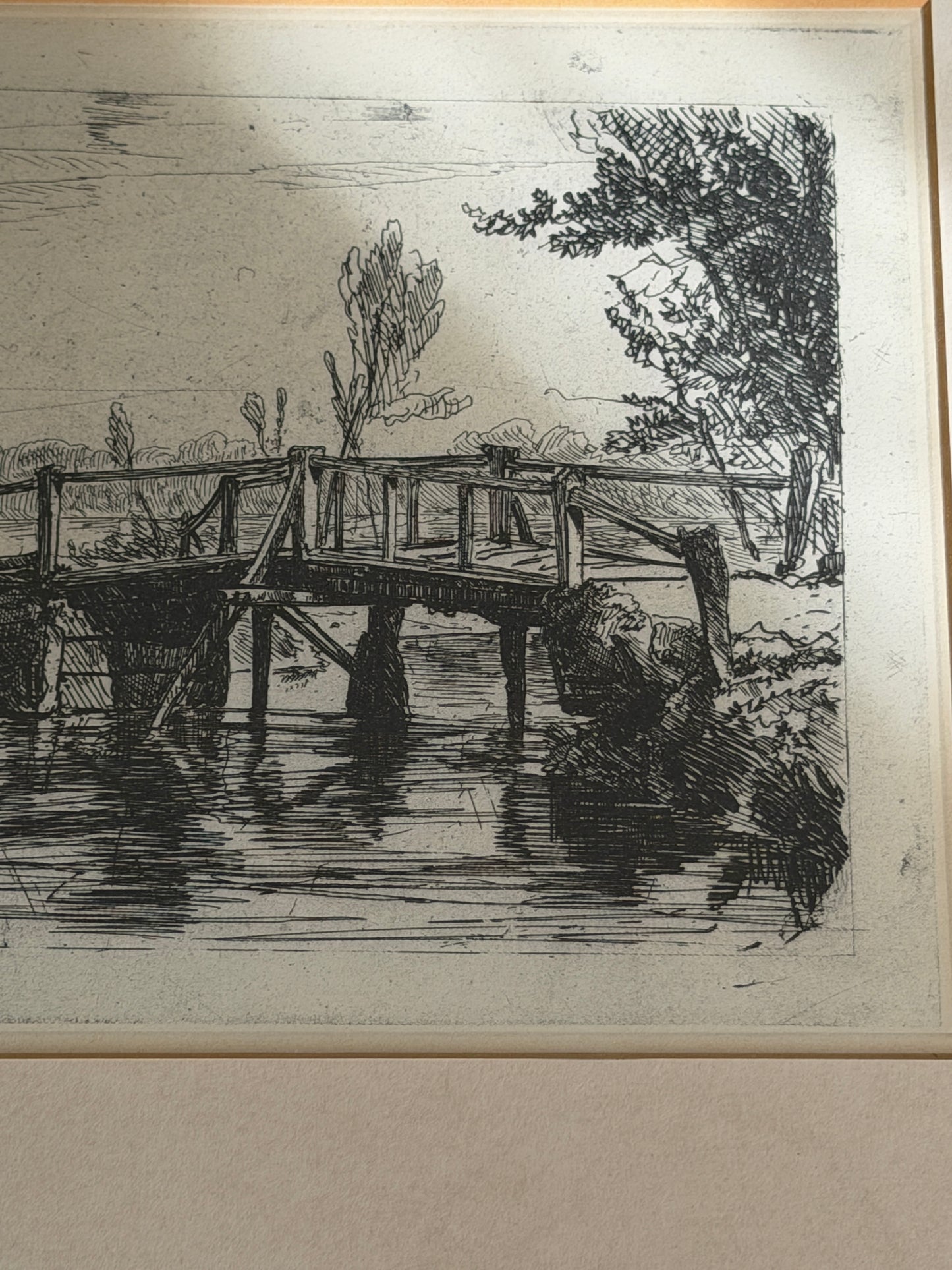 Pair of Framed Landscape Etchings