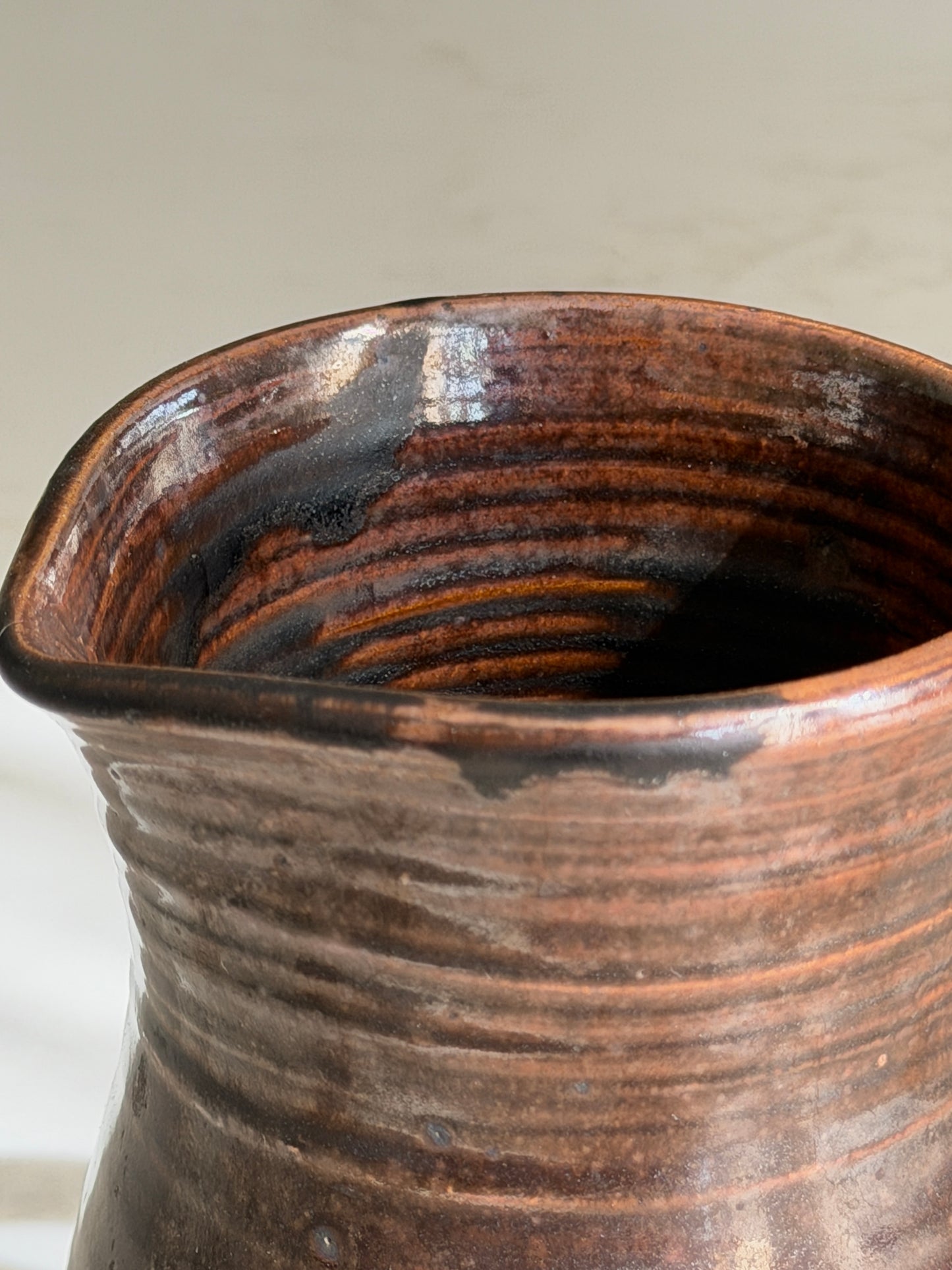 Espresso Brown Wide Neck French Jug