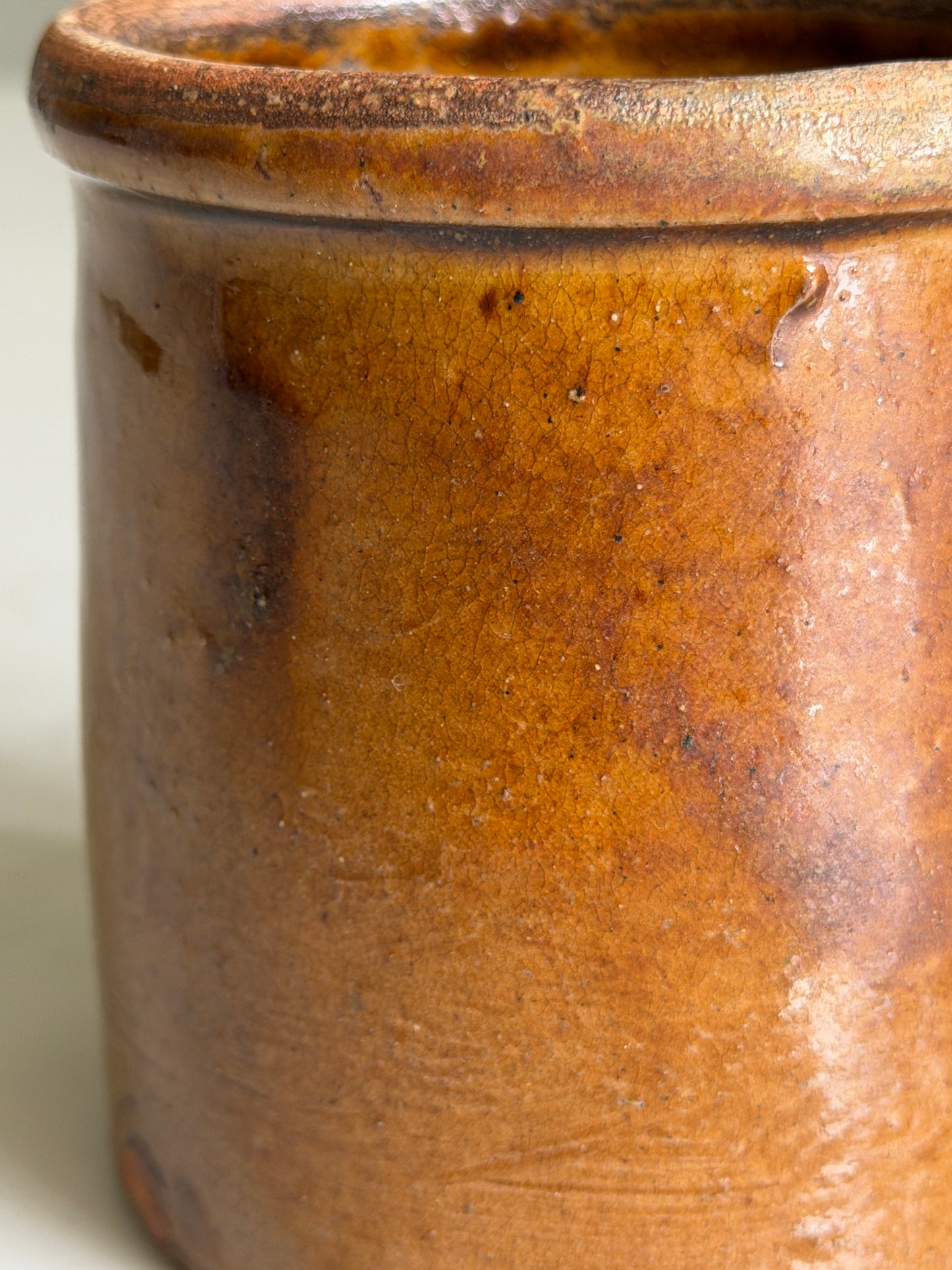 Olive - Amber Stoneware Pot