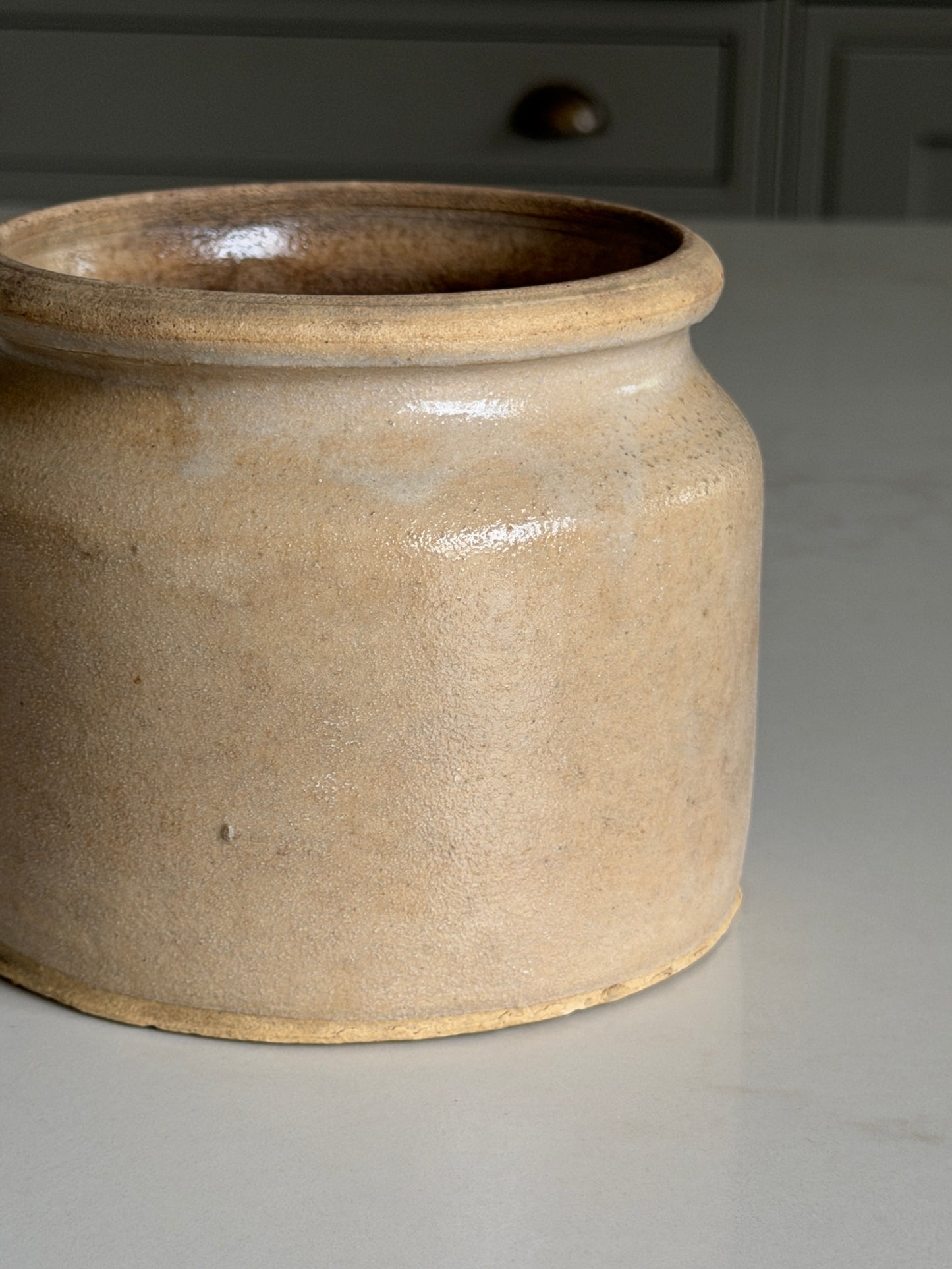 Cream - Beige French Stoneware Pot