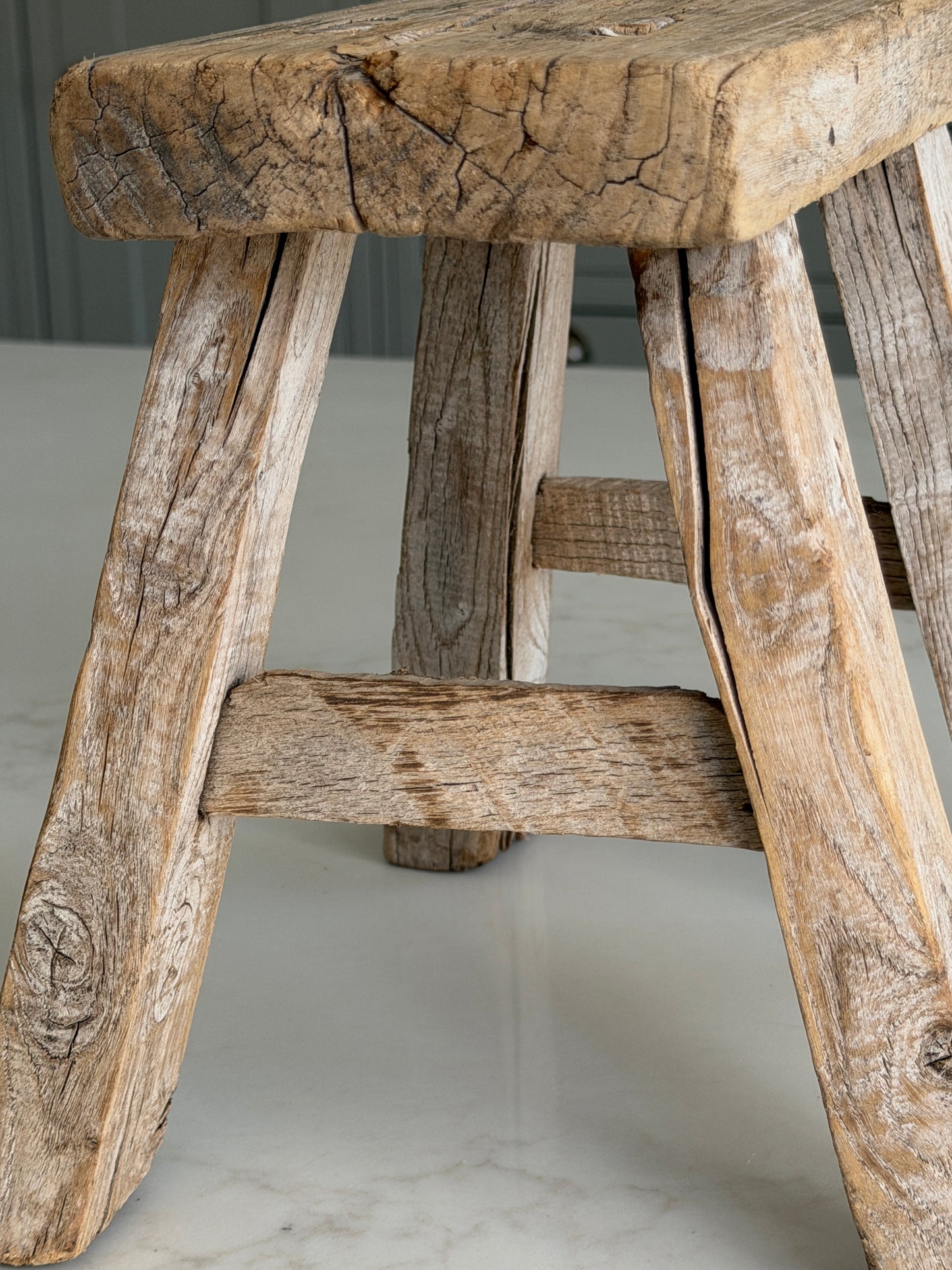Reclaimed Wood Milking Stool