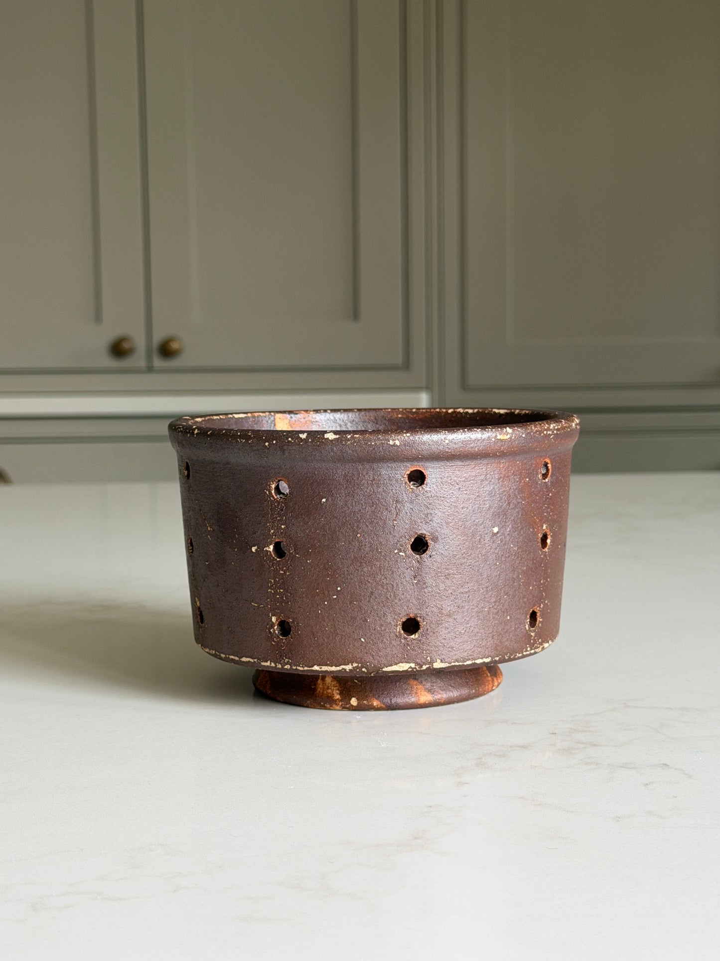 Dark Brown French Faisselle Cheese Strainer