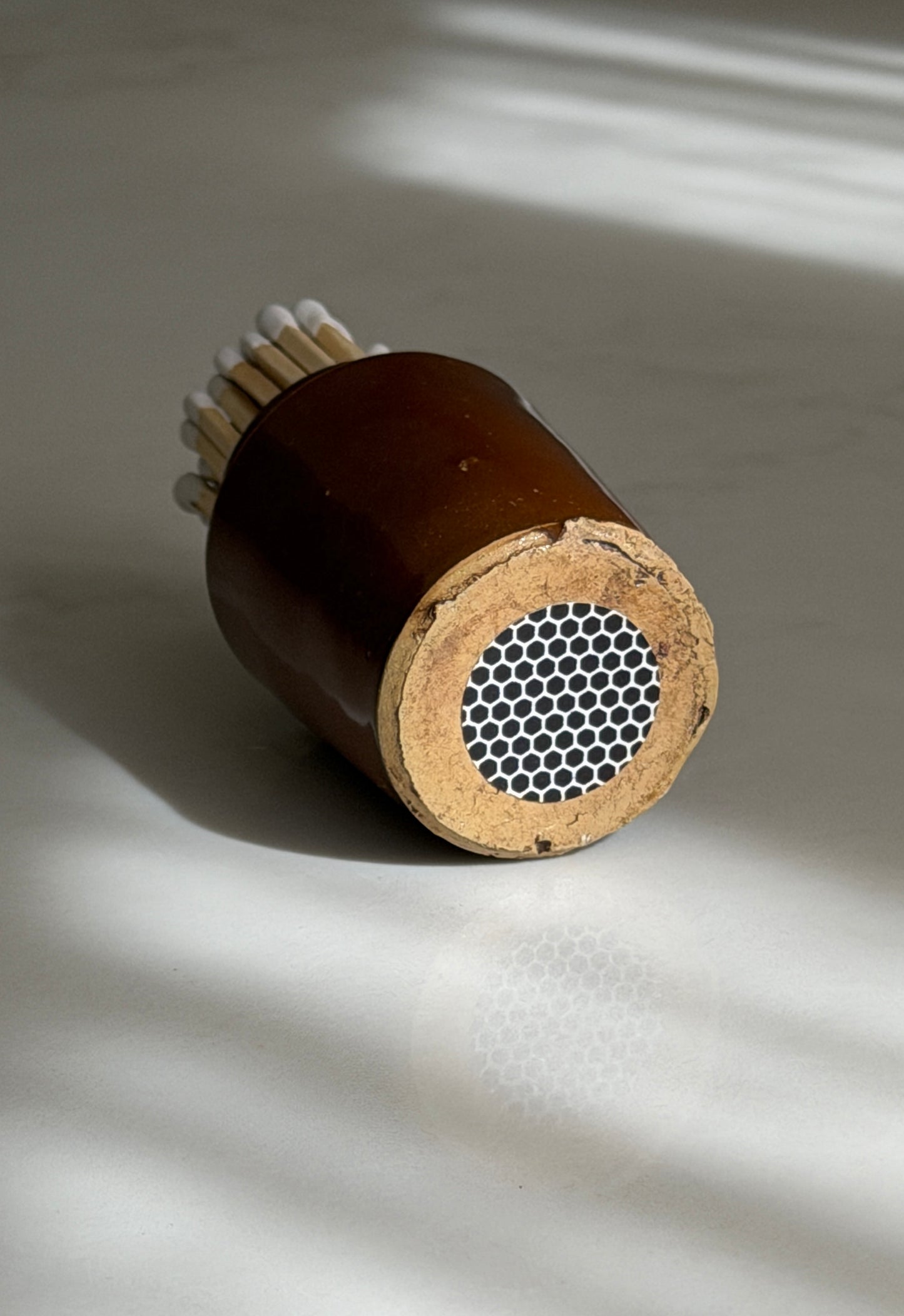 Brown Victorian Matchpot